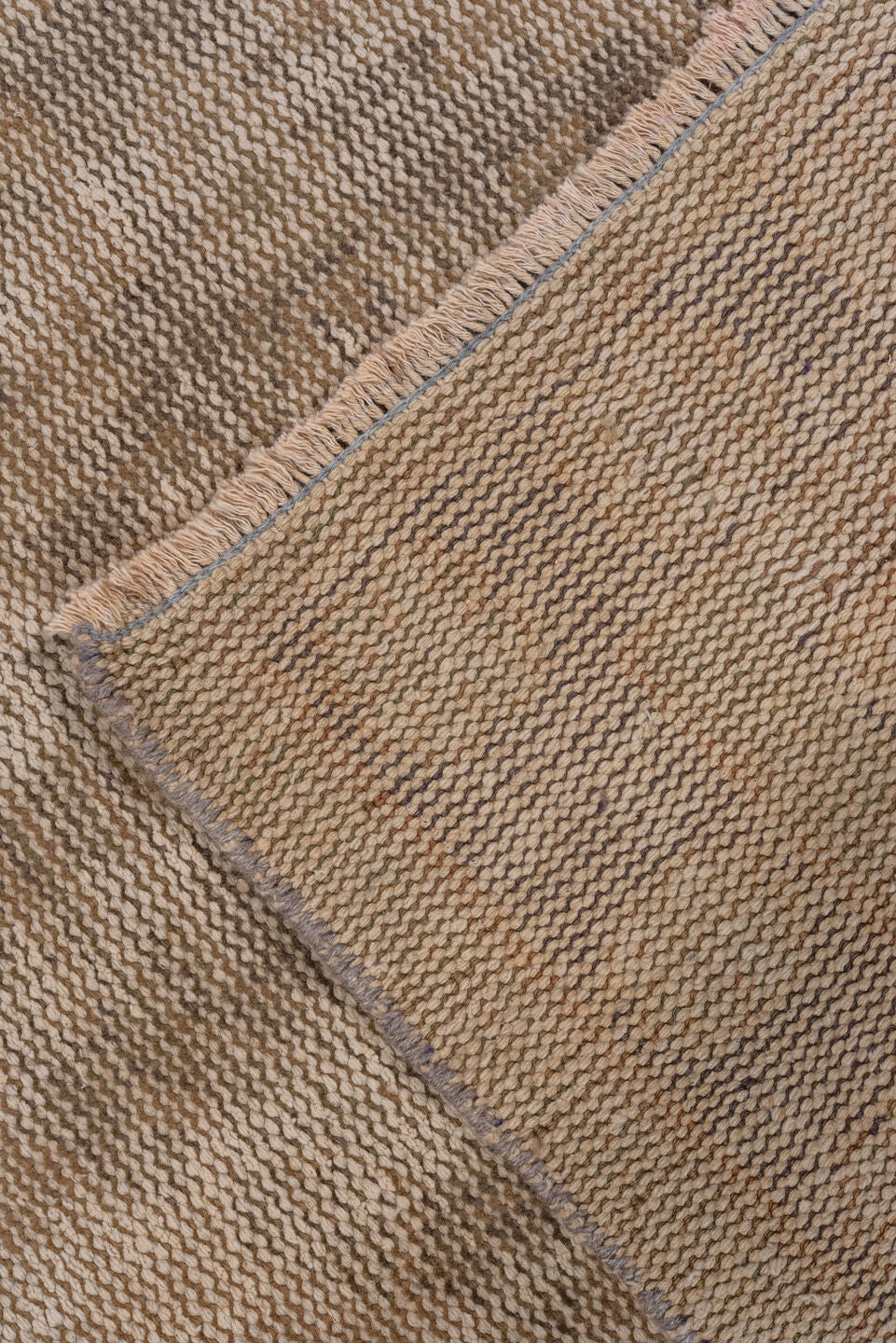 3' x 10' one-of-a-kind handmade vintage Oushak runner rug. Color palette: gray, light gray, off-white, snow, white