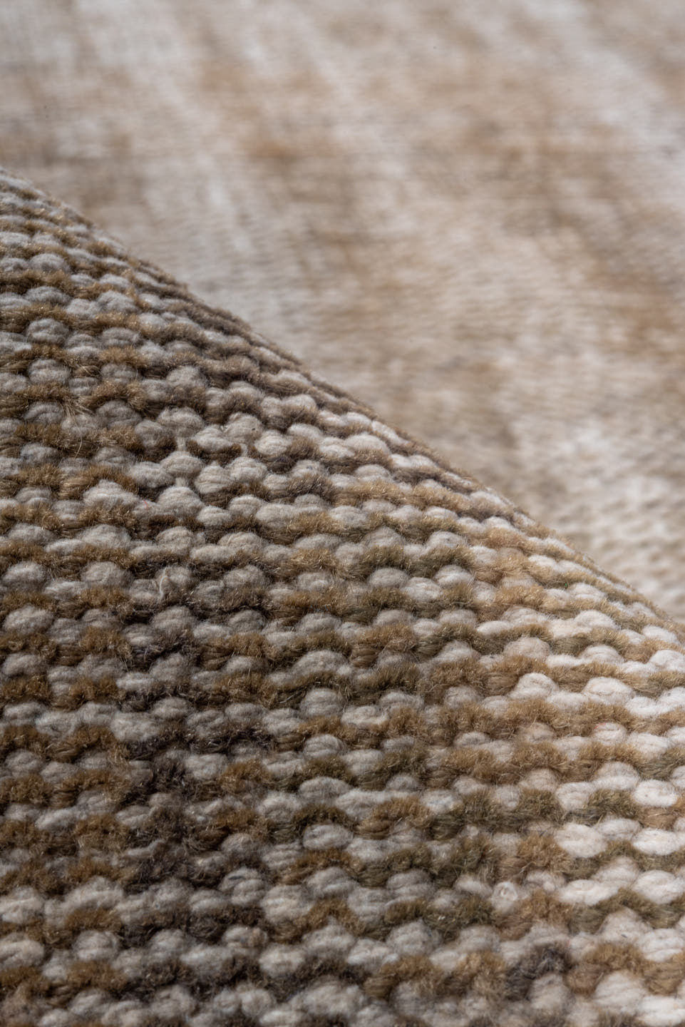 3' x 10' one-of-a-kind handmade vintage Oushak runner rug. Color palette: taupe, beige, camel, ivory, sand, light brown