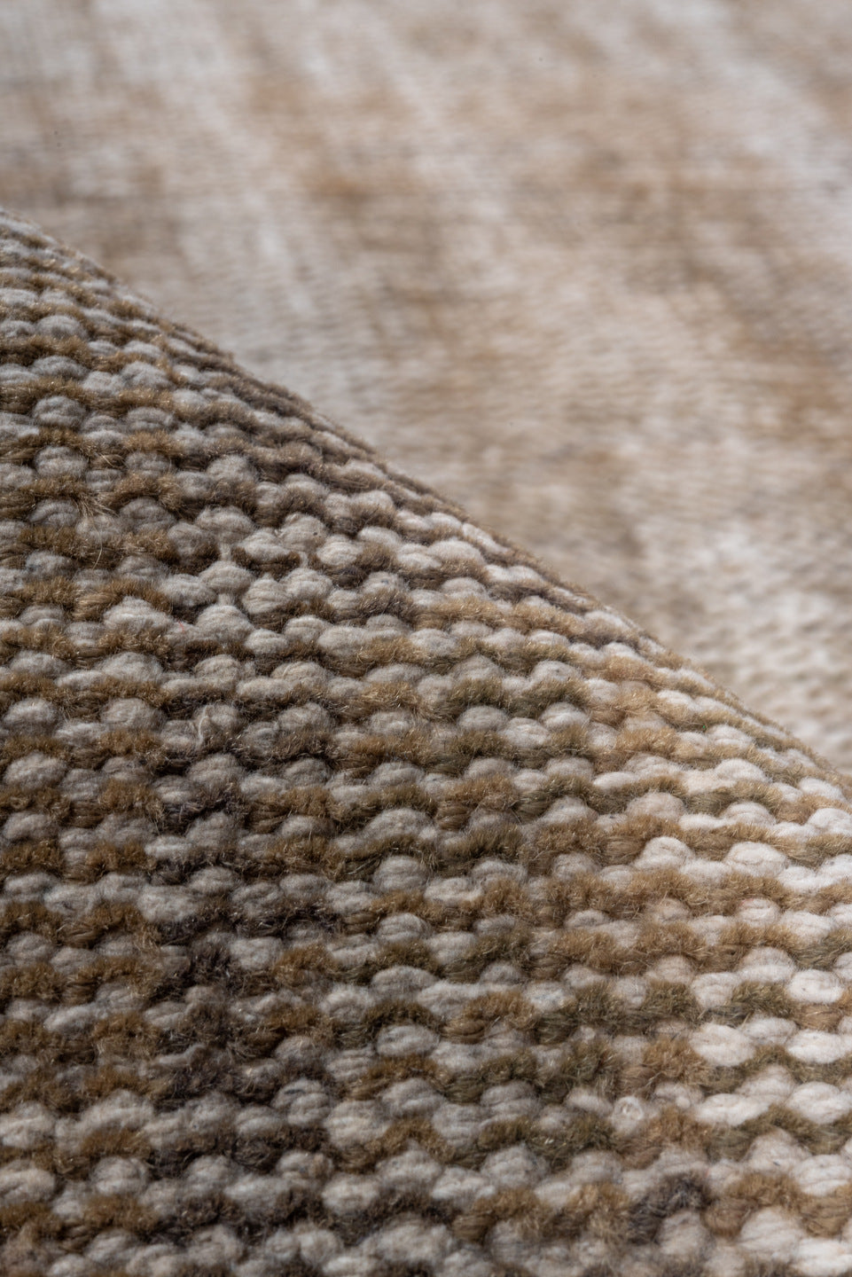 3' x 10' one-of-a-kind handmade vintage Oushak runner rug. Color palette: taupe, beige, camel, ivory, sand, light brown