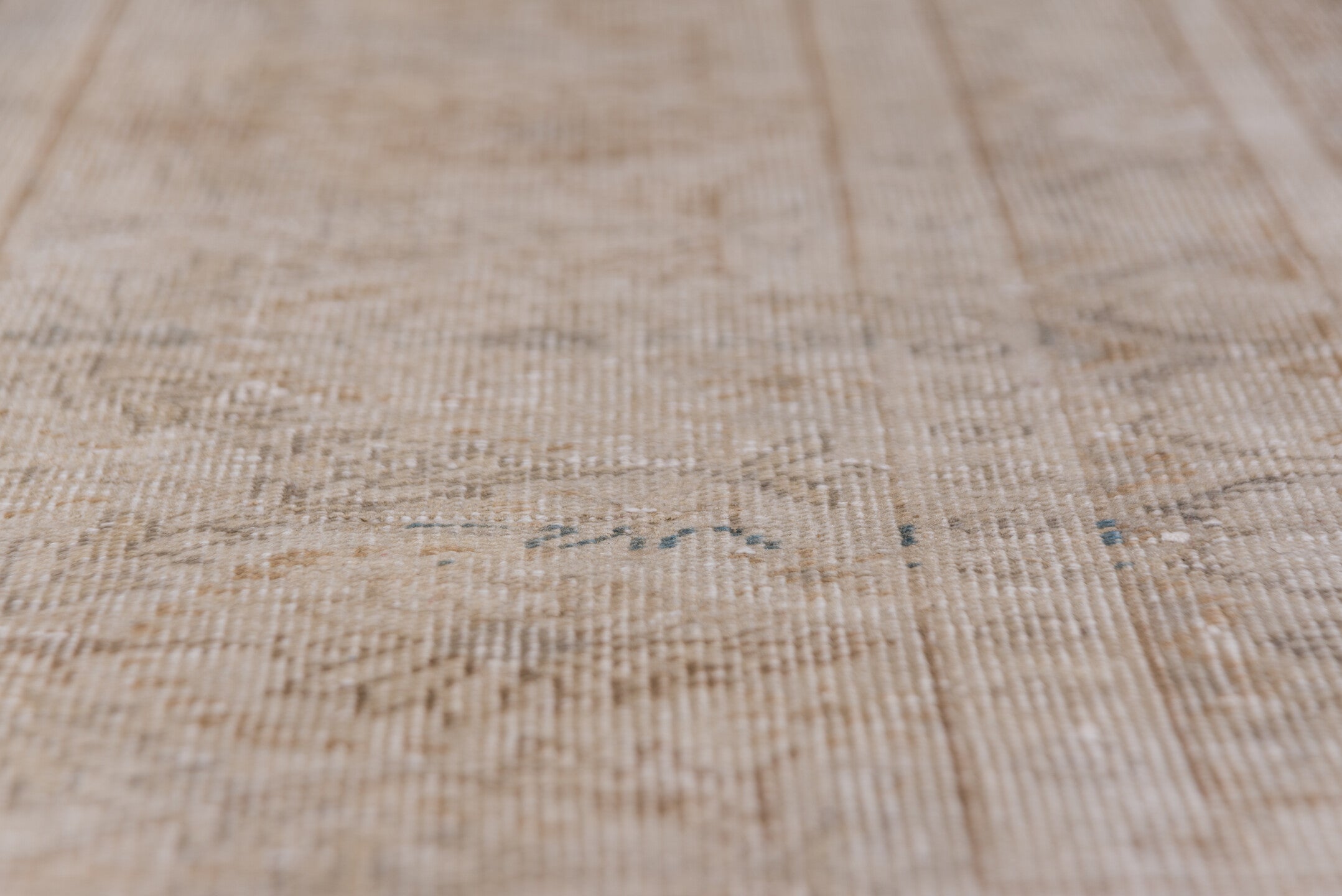 7' x 10' one-of-a-kind handmade vintage Kaisary large size rug. Color palette: beige, ivory, taupe, camel, sand, light brown