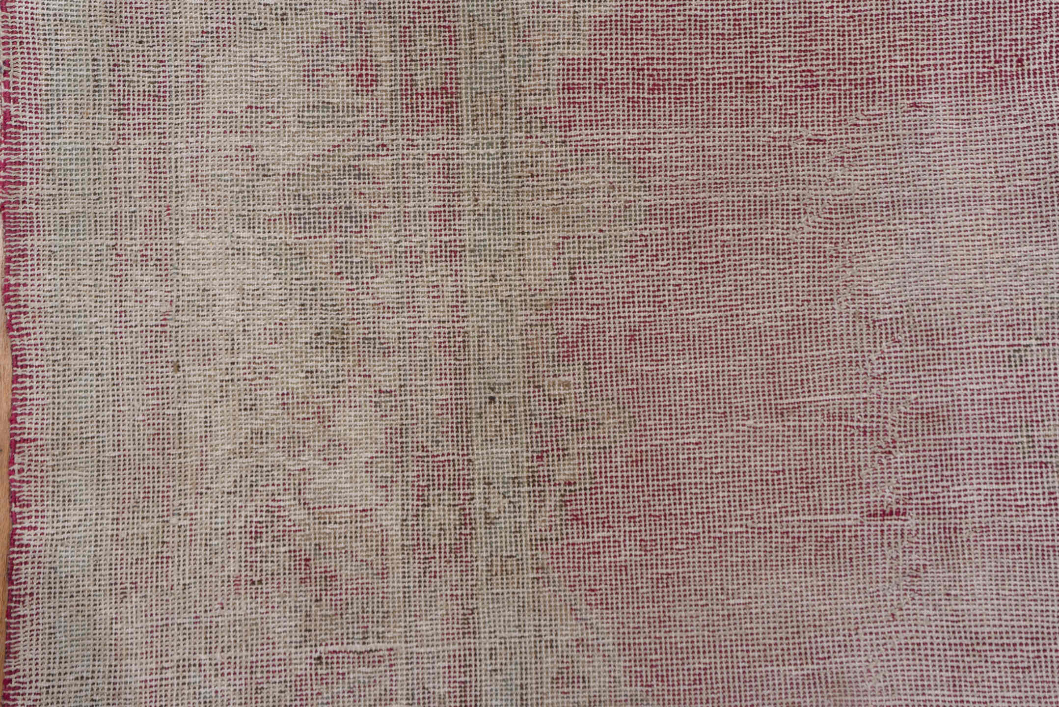 8' x 11' one-of-a-kind handmade vintage Oushak large size rug. Color palette: blush, ivory, rose, taupe, dusty pink, pink