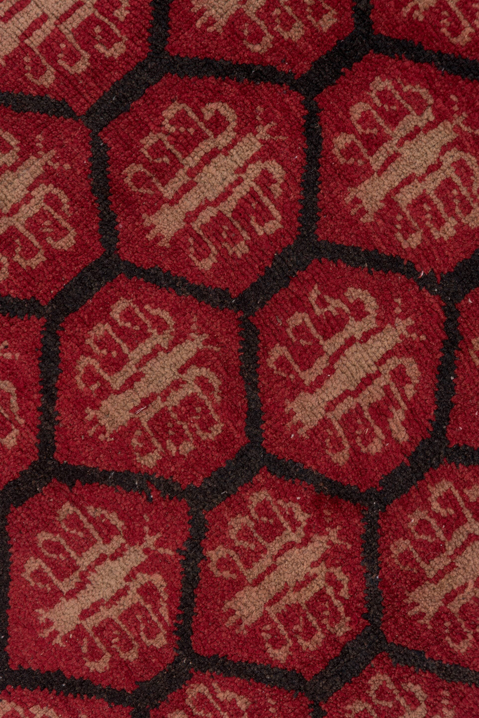 2' x 12' one-of-a-kind handmade antique Oushak runner rug. Color palette: red, burgundy, ivory, charcoal, rose, gray, black