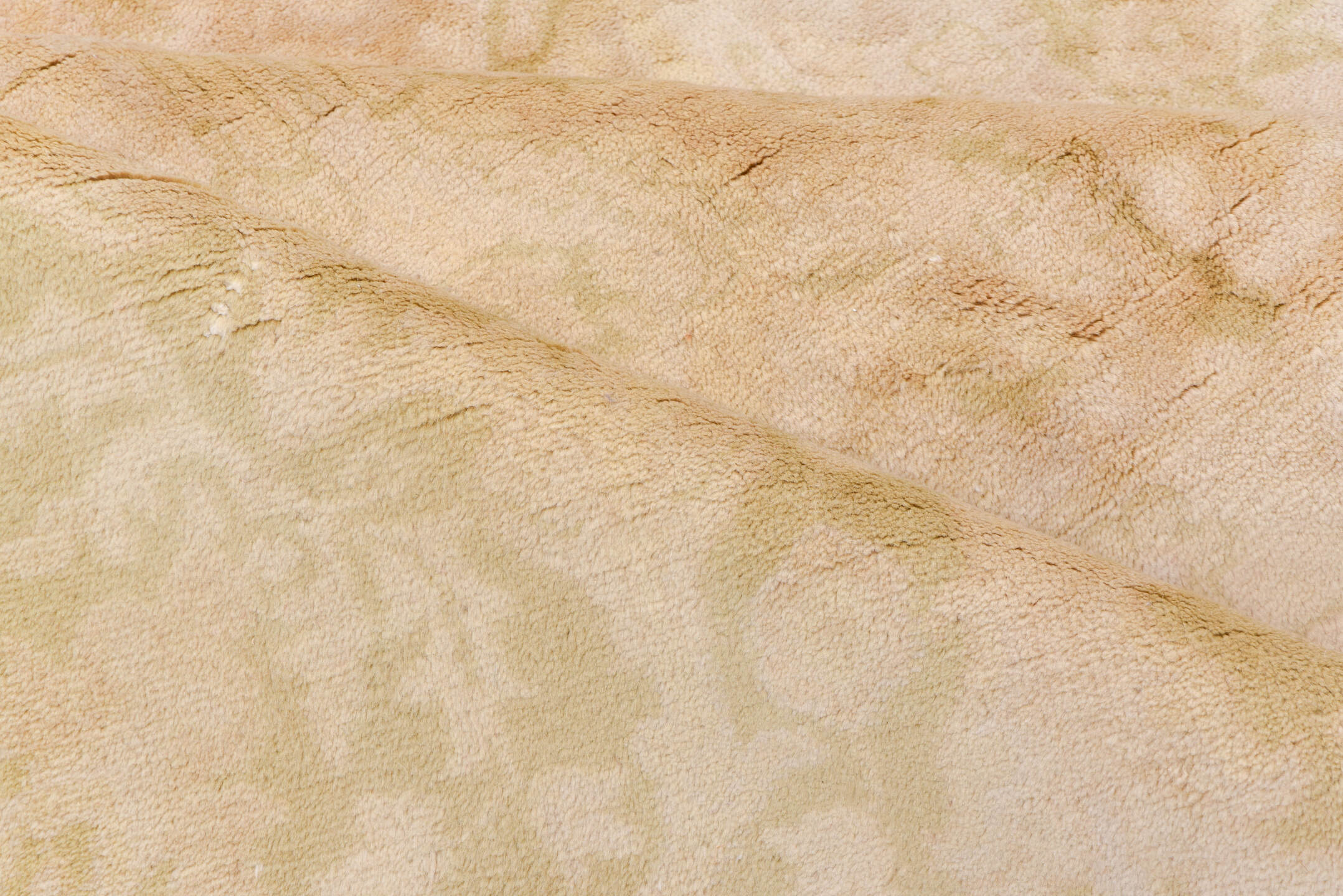 11' x 11' one-of-a-kind handmade vintage Oushak oversize rug. Color palette: bisque, brown, burlywood, moccasin, off-white