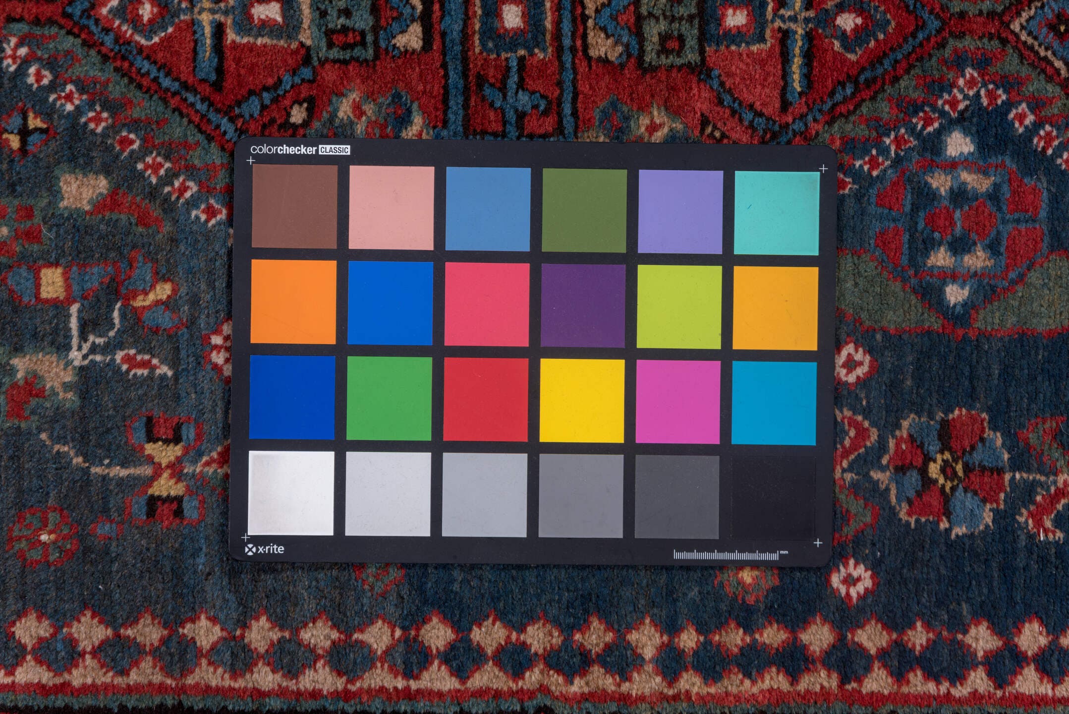 2' x 13' one-of-a-kind handmade antique Heriz runner rug. Color palette: navy, rust, brick, ivory, sky_blue, crimson, slate