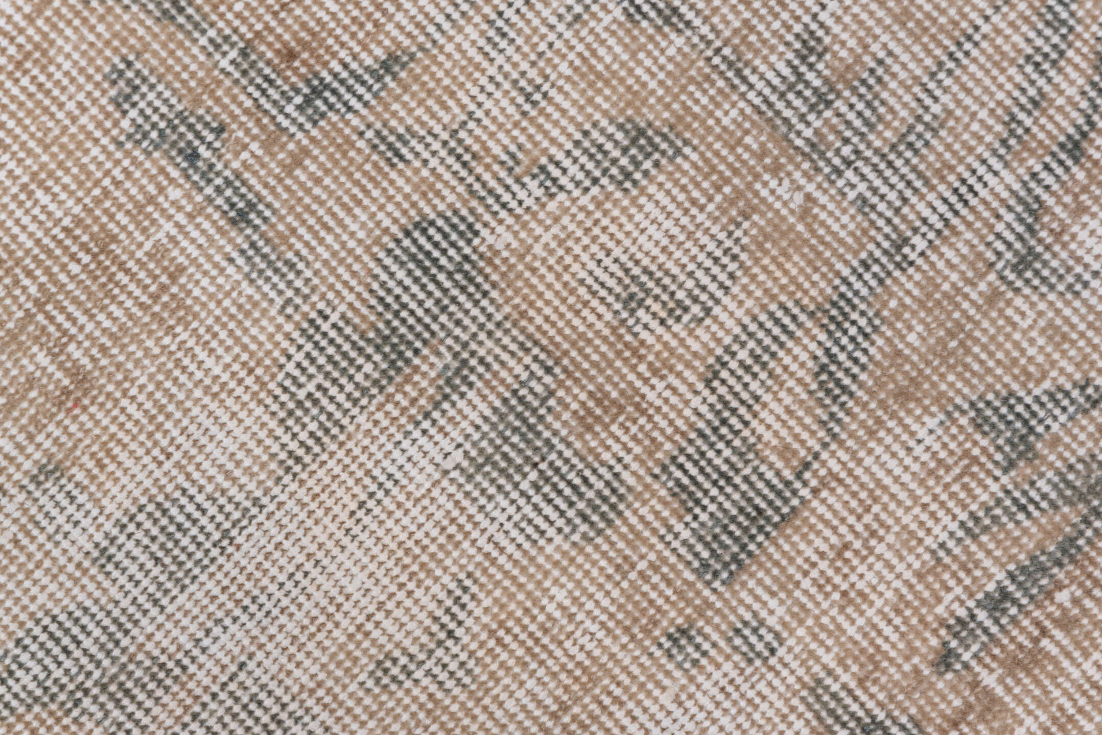 6' x 7' one-of-a-kind handmade vintage Oushak rug. Color palette: ivory, blush, pale blue, taupe, cream, pink, light blue