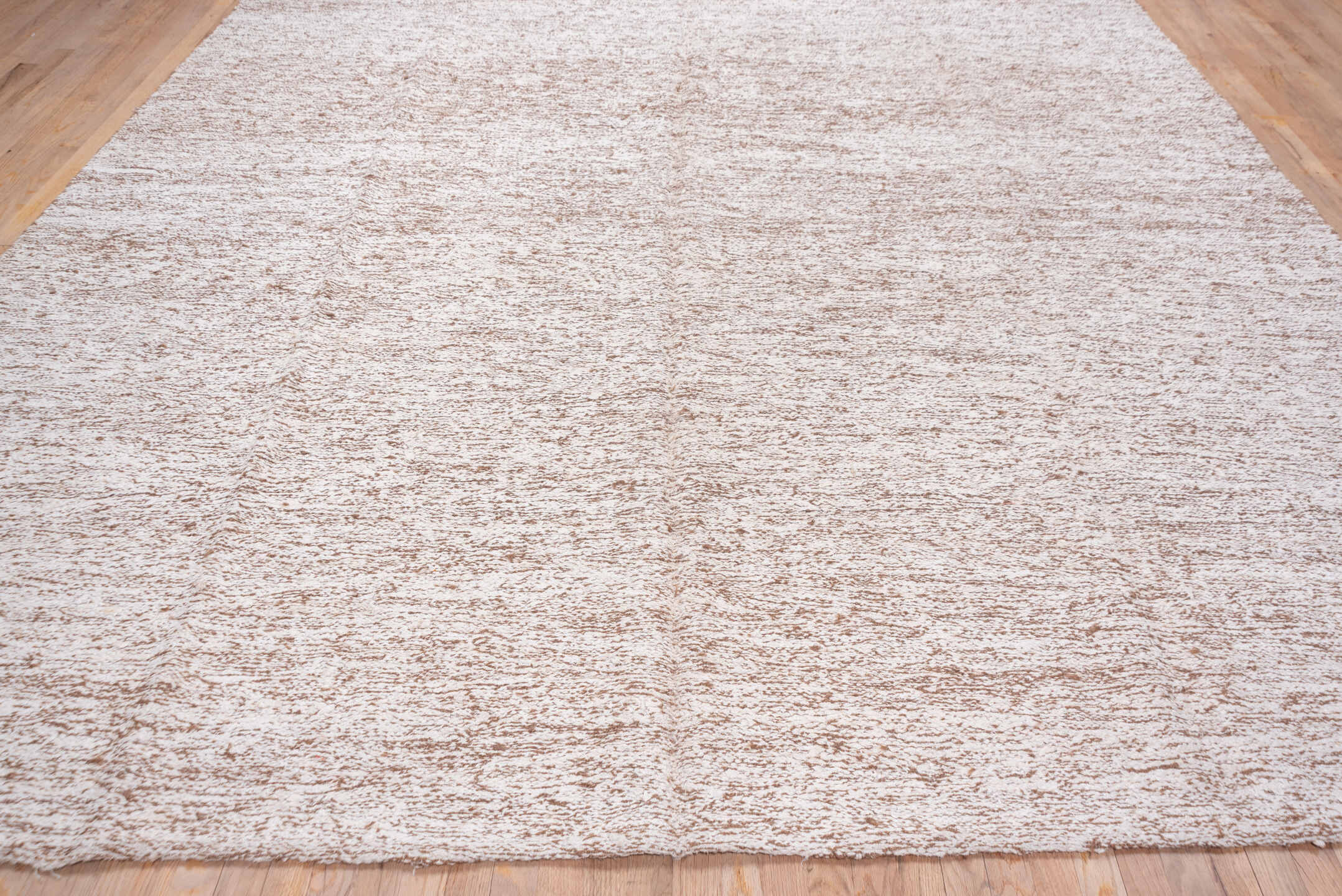 10' x 12' one-of-a-kind handmade vintage Kilim large size rug. Color palette: ivory, taupe, camel, beige, gray