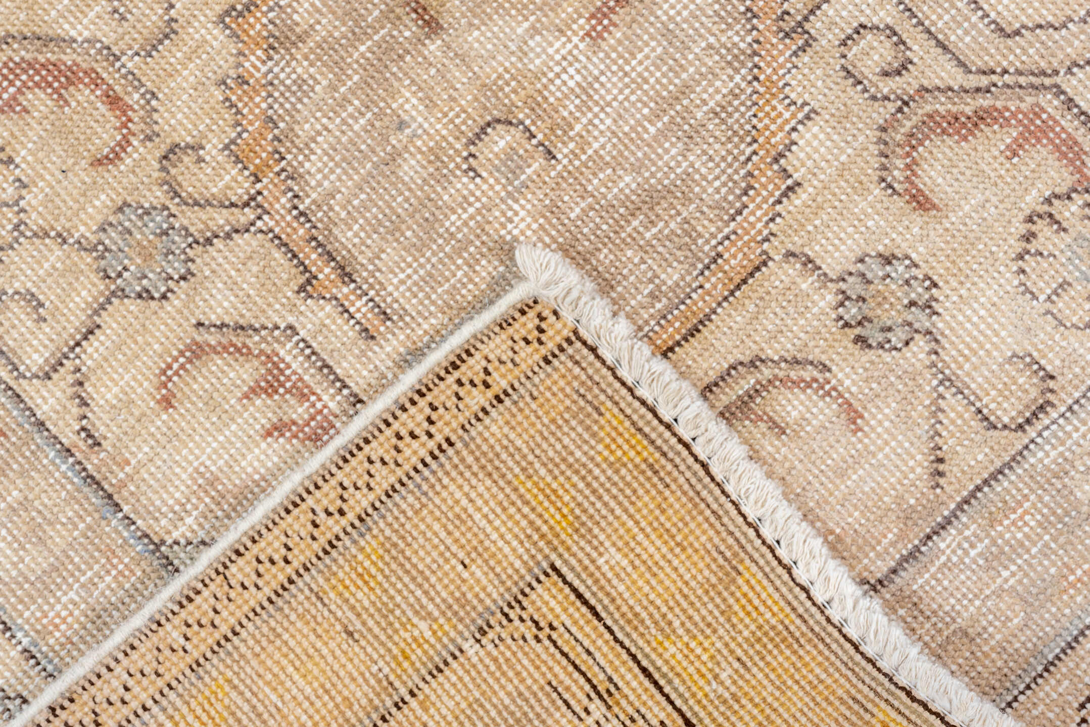 8' x 11' one-of-a-kind handmade vintage Tabriz large size rug. Color palette: ivory, beige, taupe, pale blue, dusty rose
