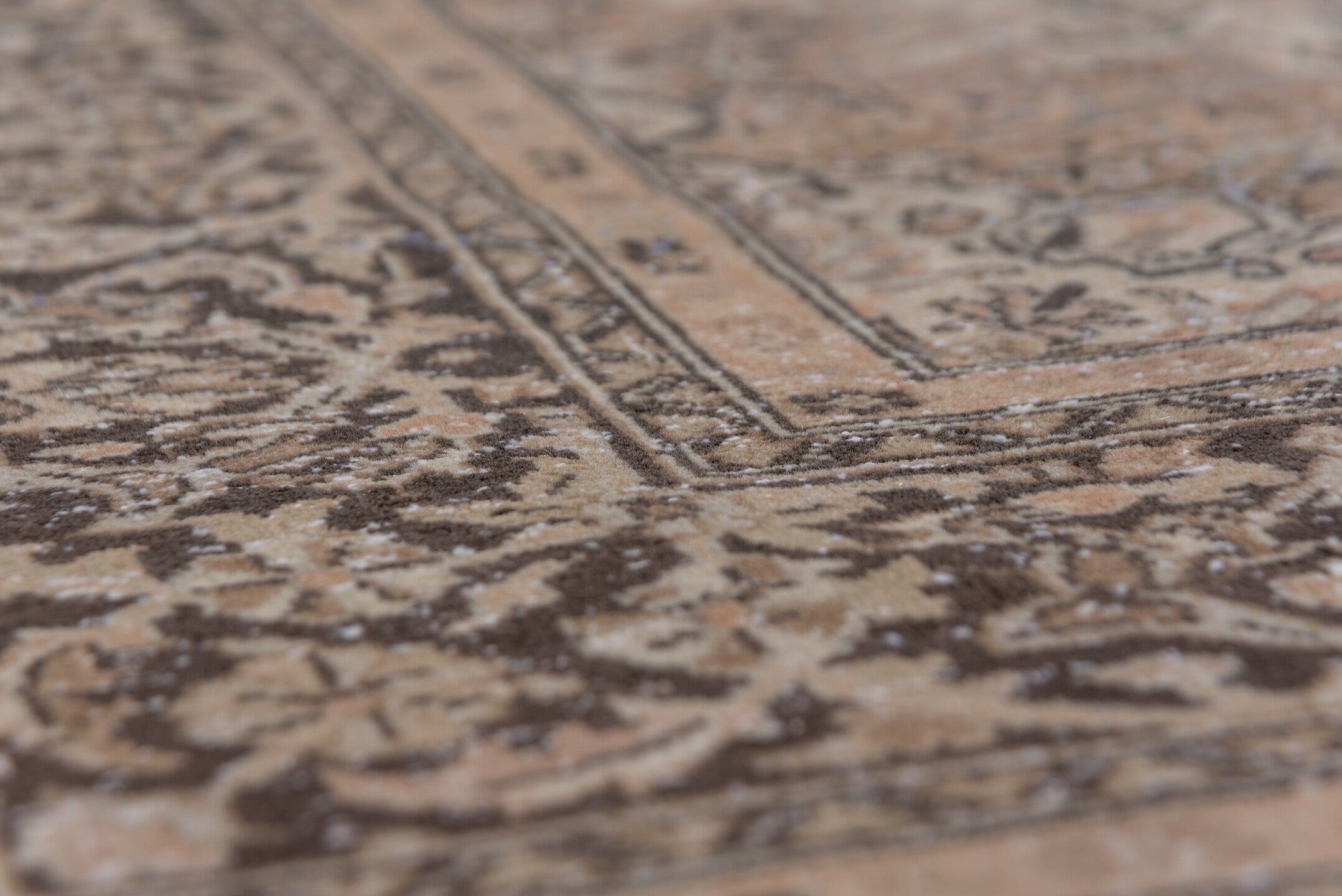 4' x 6' one-of-a-kind handmade vintage Sivas small size rug. Color palette: ivory, camel, taupe, charcoal, terra cotta
