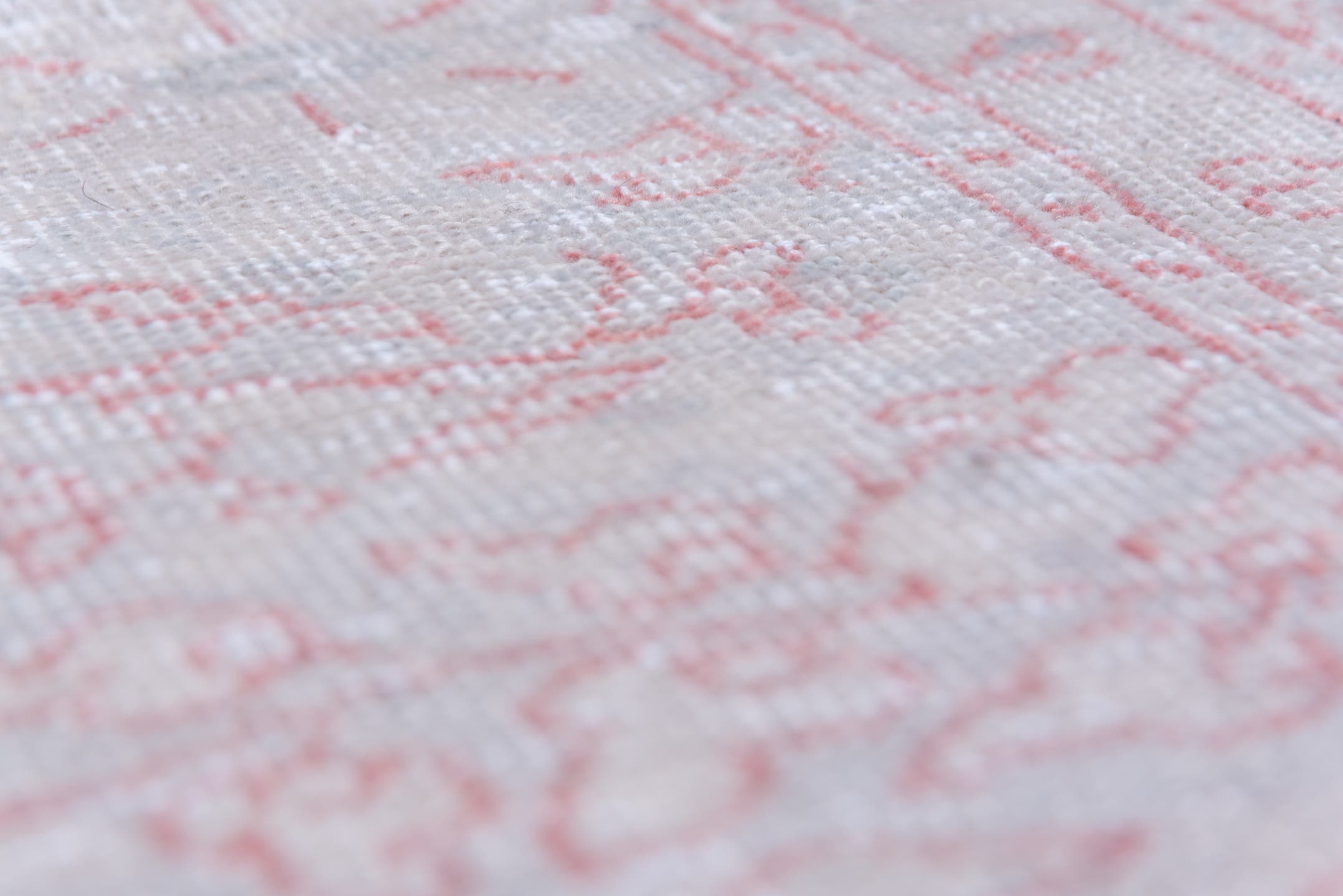 8' x 12' one-of-a-kind handmade vintage Sivas large size rug. Color palette: ivory, blush, pale pink, silver, taupe, pink