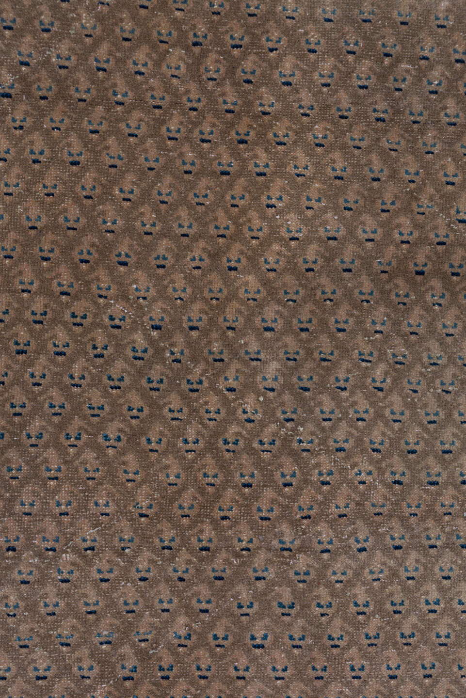 3' x 10' one-of-a-kind handmade vintage Mahal runner rug. Color palette: arapawa, black, blue, brown, dark gray, dim gray