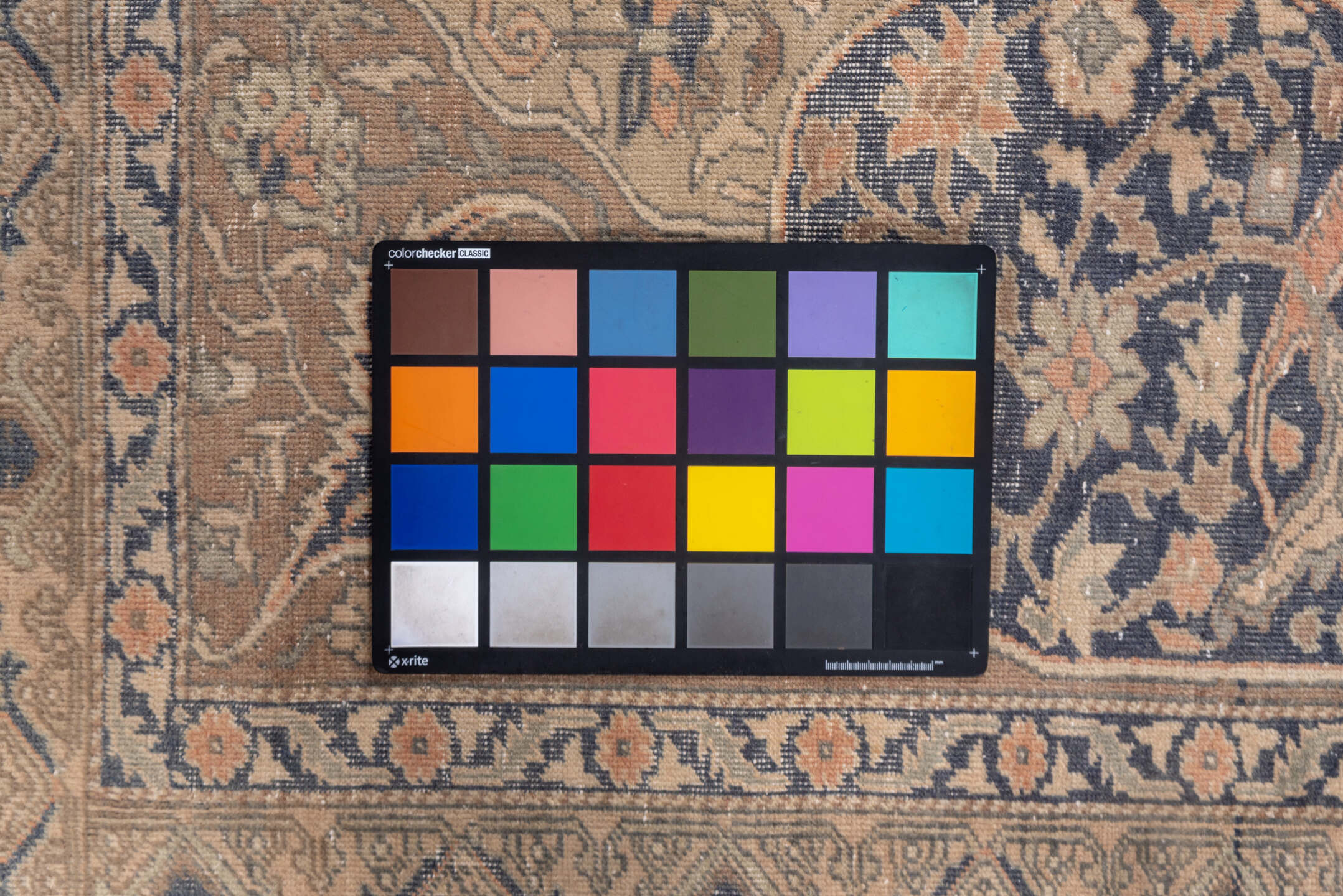 4' x 7' one-of-a-kind handmade vintage Oushak rug. Color palette: blue, brown, dim gray, gainsboro, gray, light gray