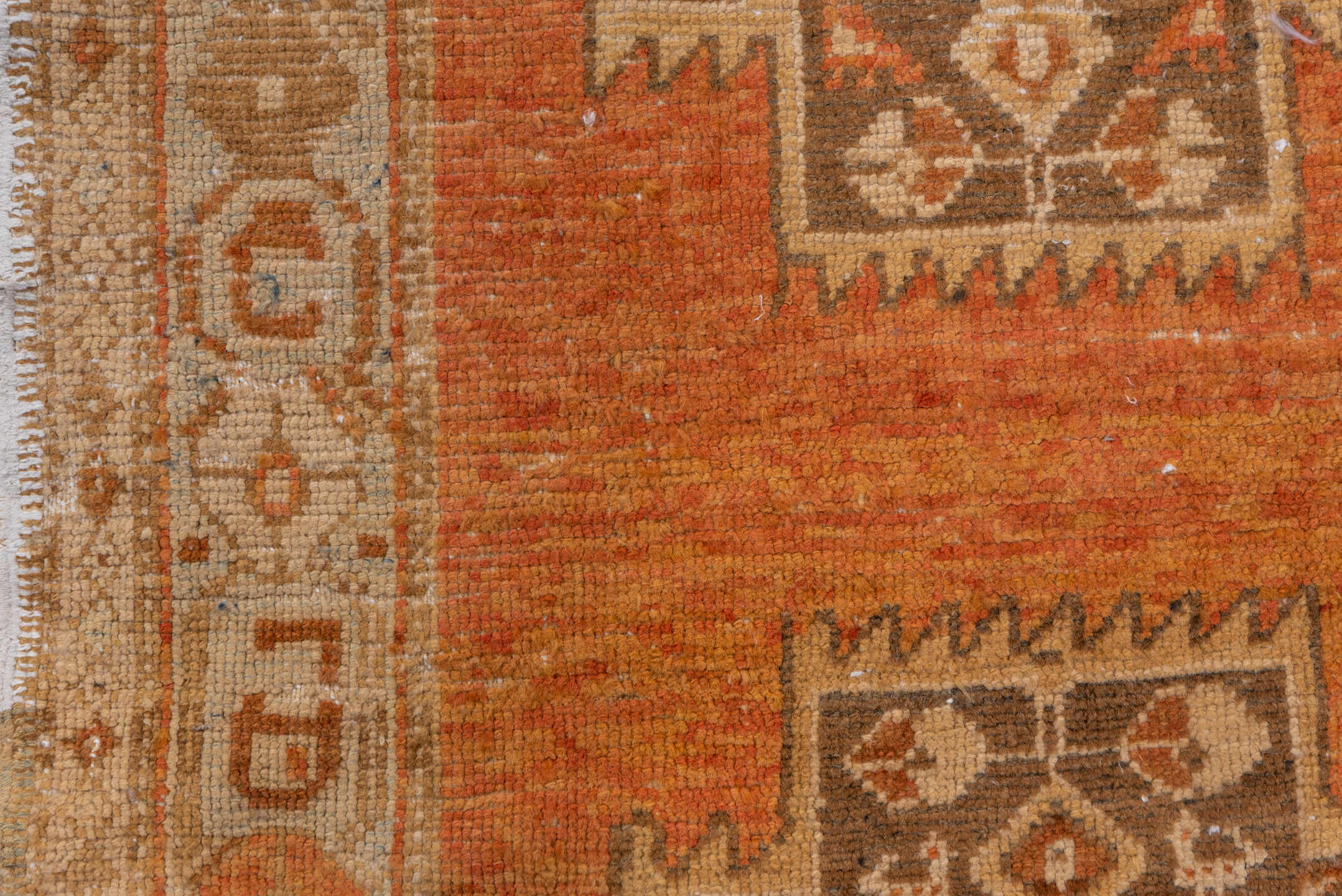 3' x 13' one-of-a-kind handmade vintage Malayer runner rug. Color palette: brown, gray, light gray, off-white, pink, snow