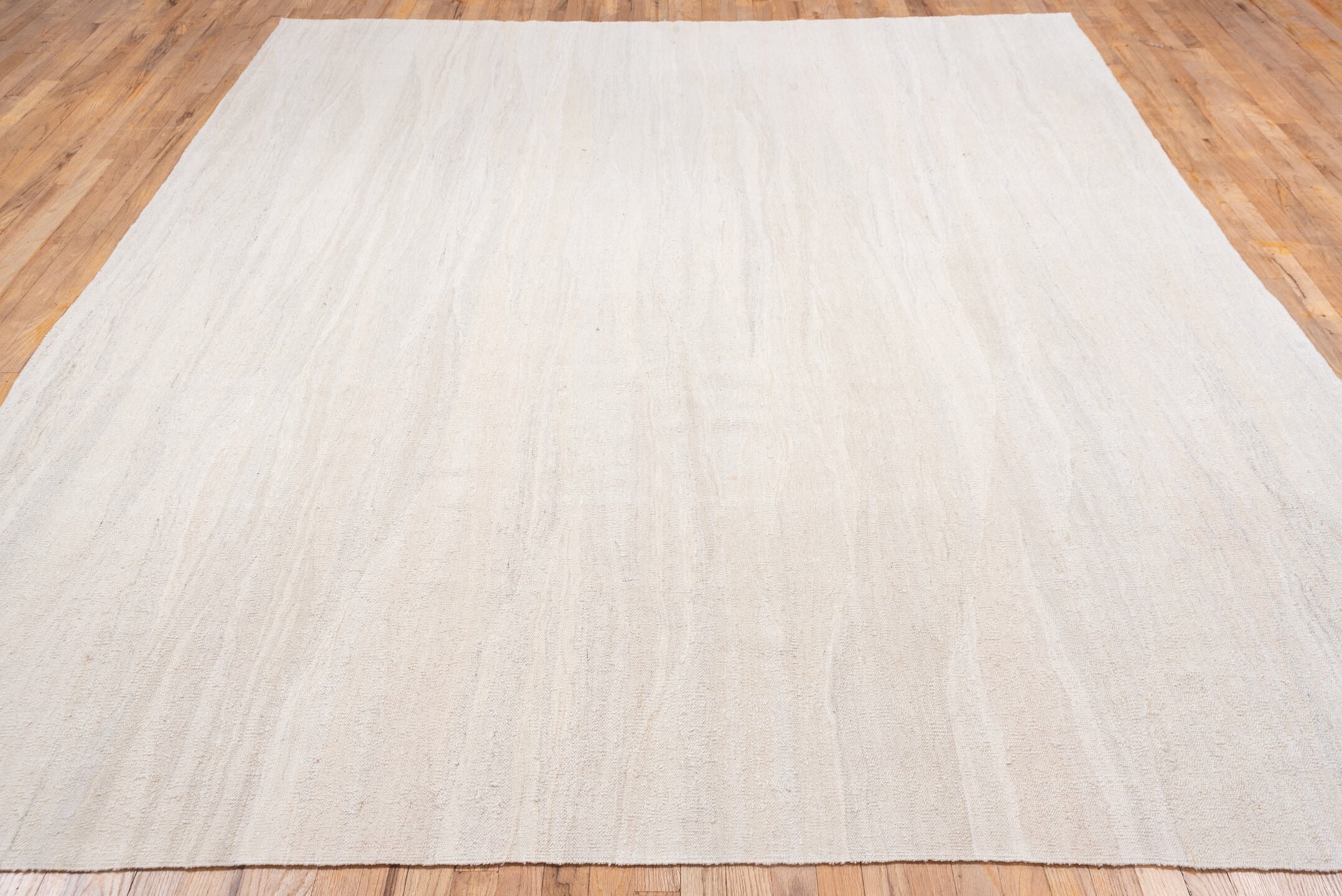 8' x 10' one-of-a-kind handmade vintage Kilim large size rug. Color palette: ivory, cream, beige, taupe, gray