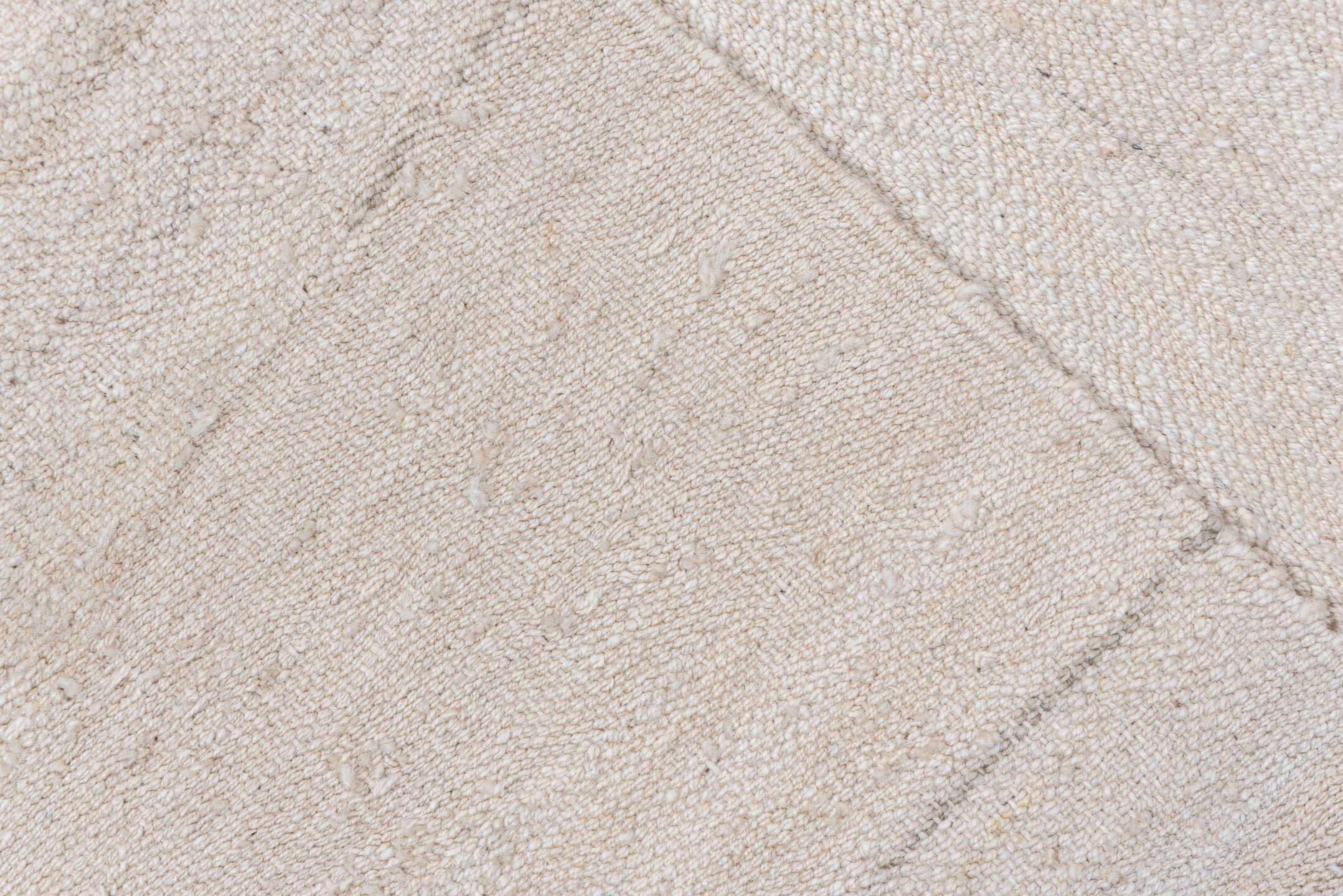 8' x 10' one-of-a-kind handmade vintage Kilim large size rug. Color palette: ivory, cream, beige, taupe, gray
