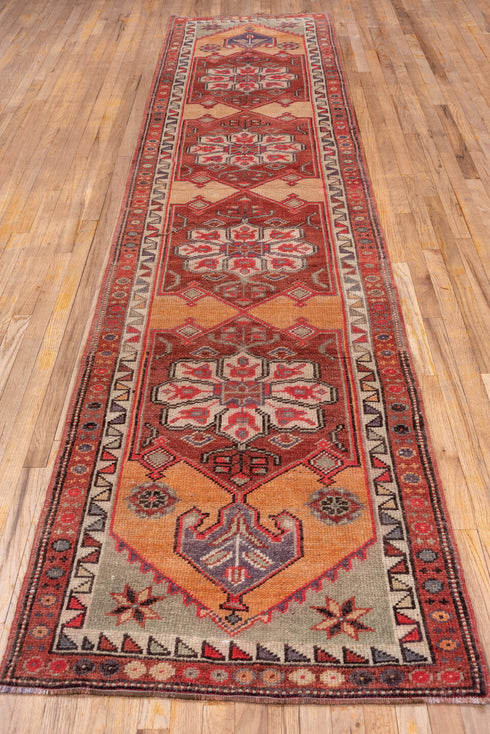 Vintage Oushak Runner Rug (3' x 13')