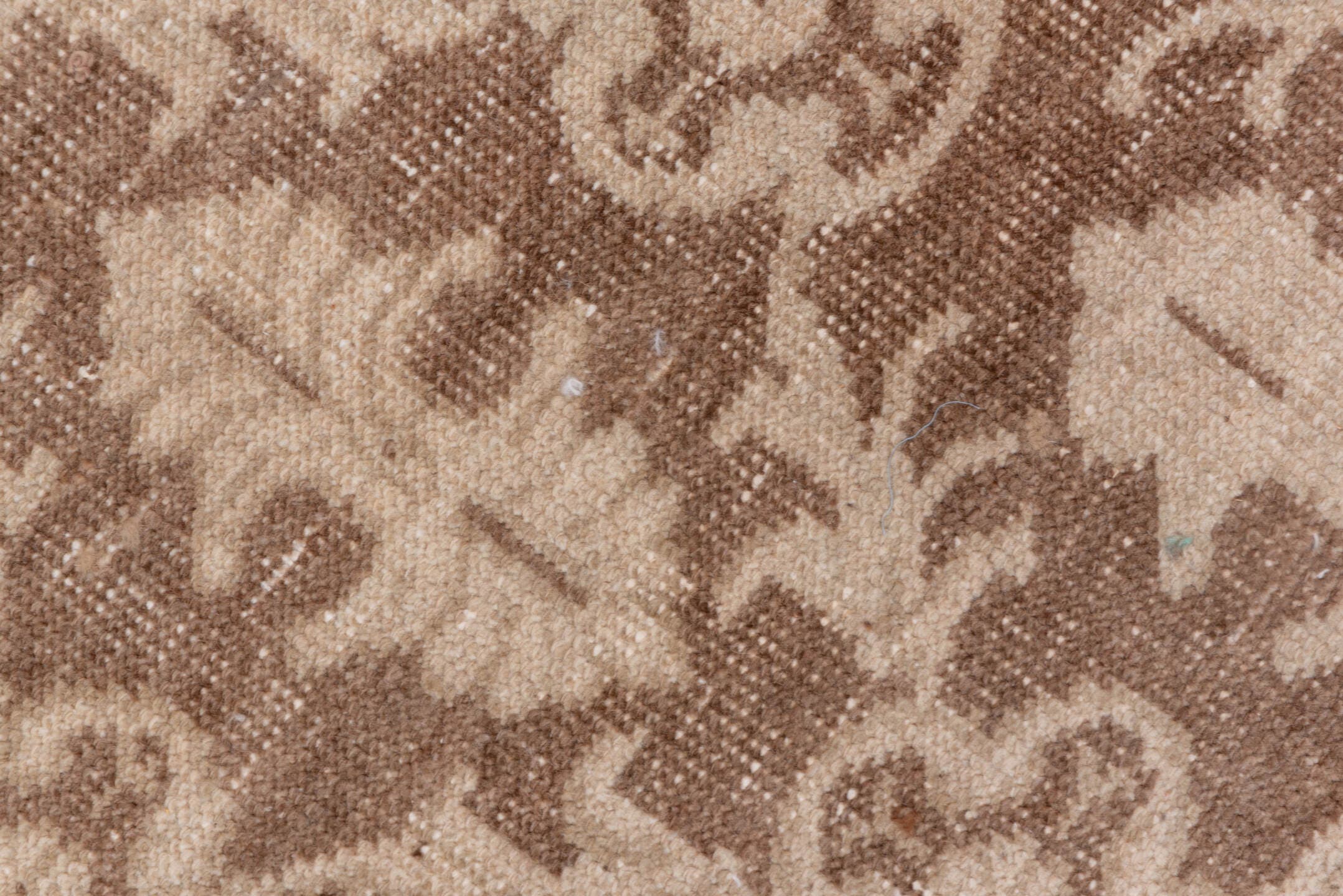 2' x 10' one-of-a-kind handmade vintage Oushak runner rug. Color palette: taupe, ivory, beige, brown, gray