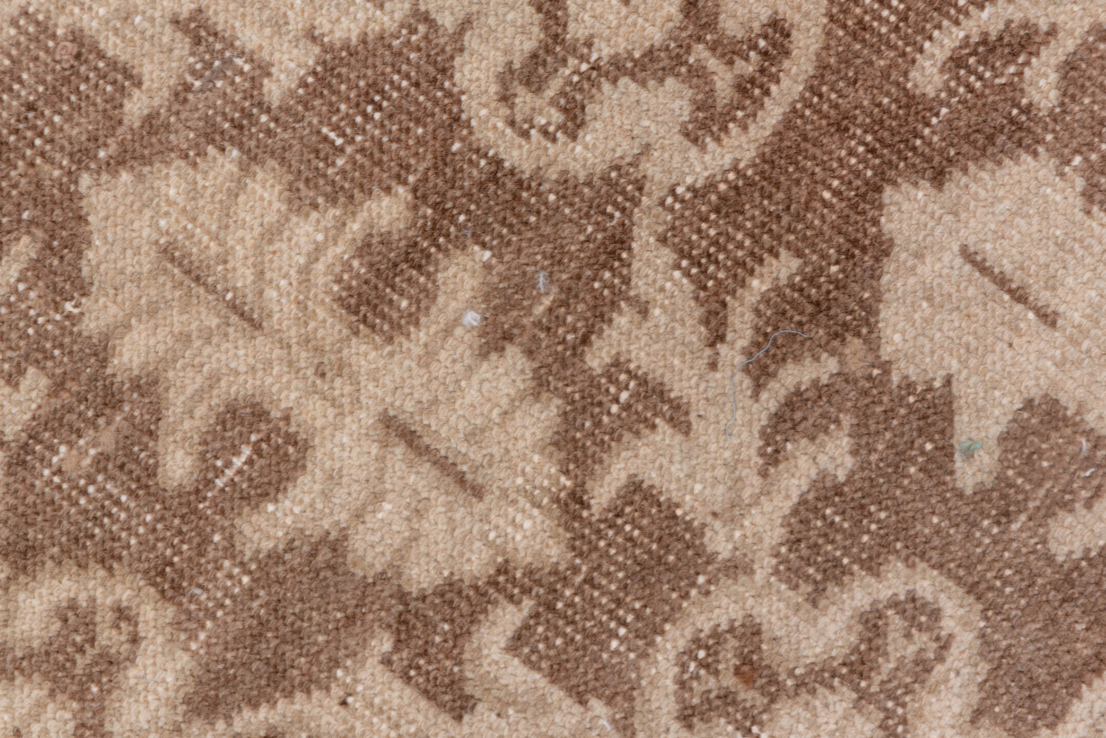 2' x 10' one-of-a-kind handmade vintage Oushak runner rug. Color palette: taupe, ivory, beige, brown, gray