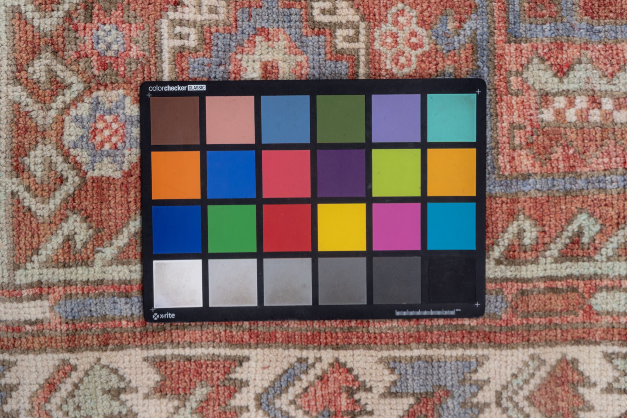 5' x 8' one-of-a-kind handmade vintage Oushak medium size rug. Color palette: terra cotta, ivory, dusty blue, rust, taupe