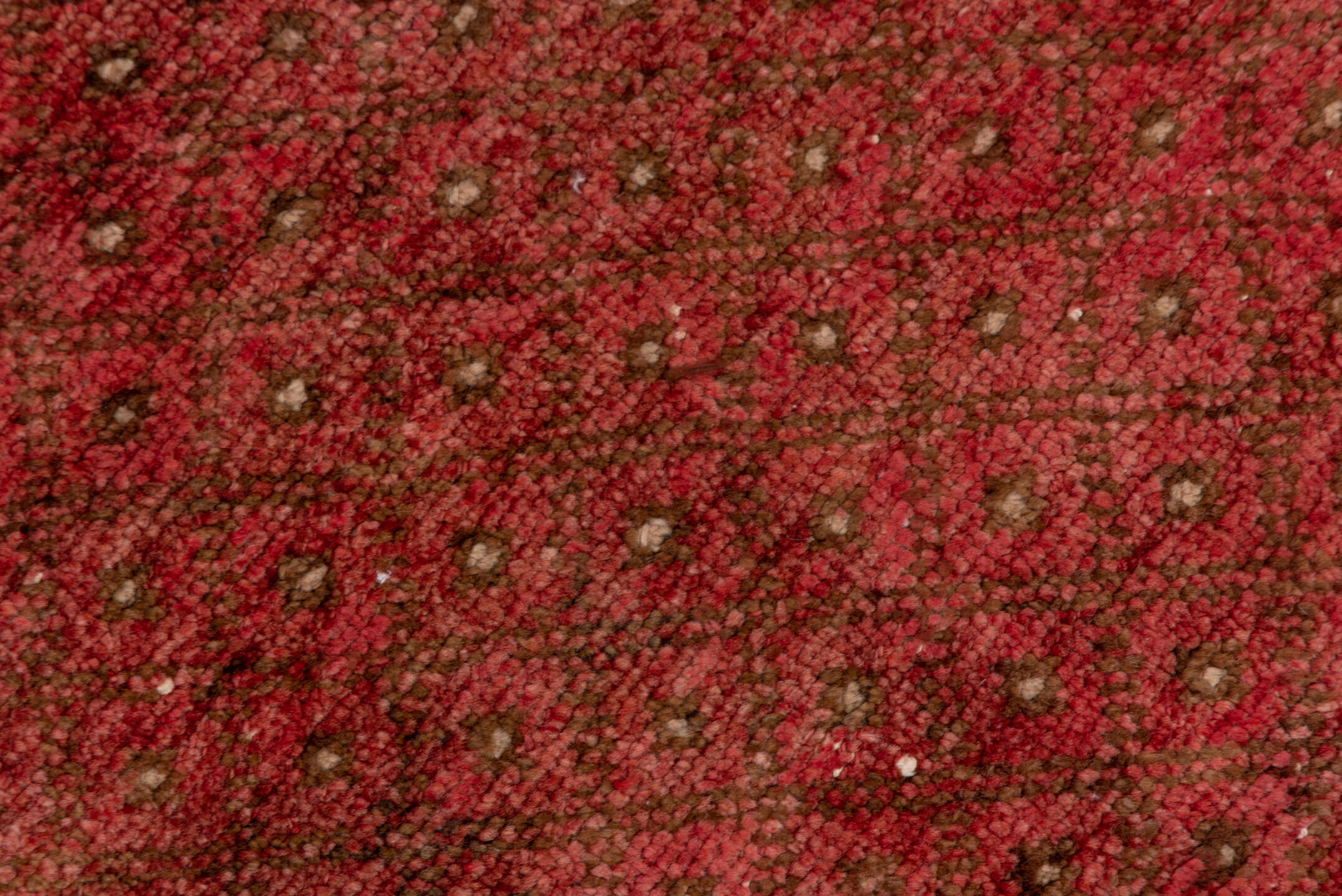 6' x 10' one-of-a-kind handmade vintage Oushak large size rug. Color palette: brown, indian red, light gray, off-white