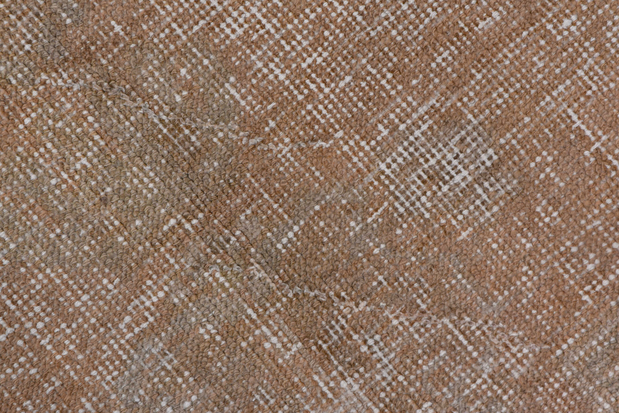 7' x 11' one-of-a-kind handmade vintage Oushak large size rug. Color palette: blush, taupe, ivory, beige, sand, pink, gray