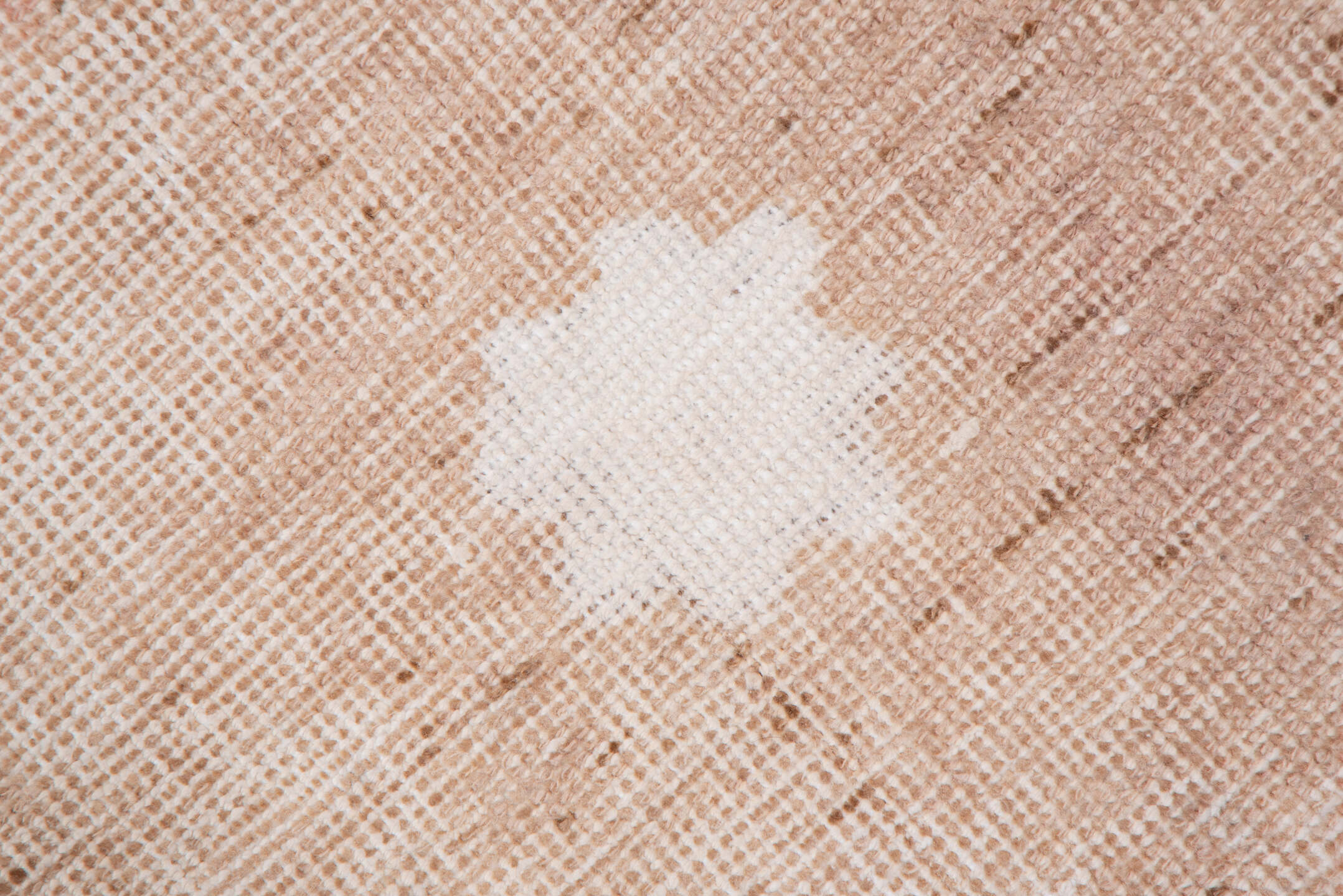 2' x 12' one-of-a-kind handmade vintage Oushak runner rug. Color palette: brown, gainsboro, gray, light gray, off-white