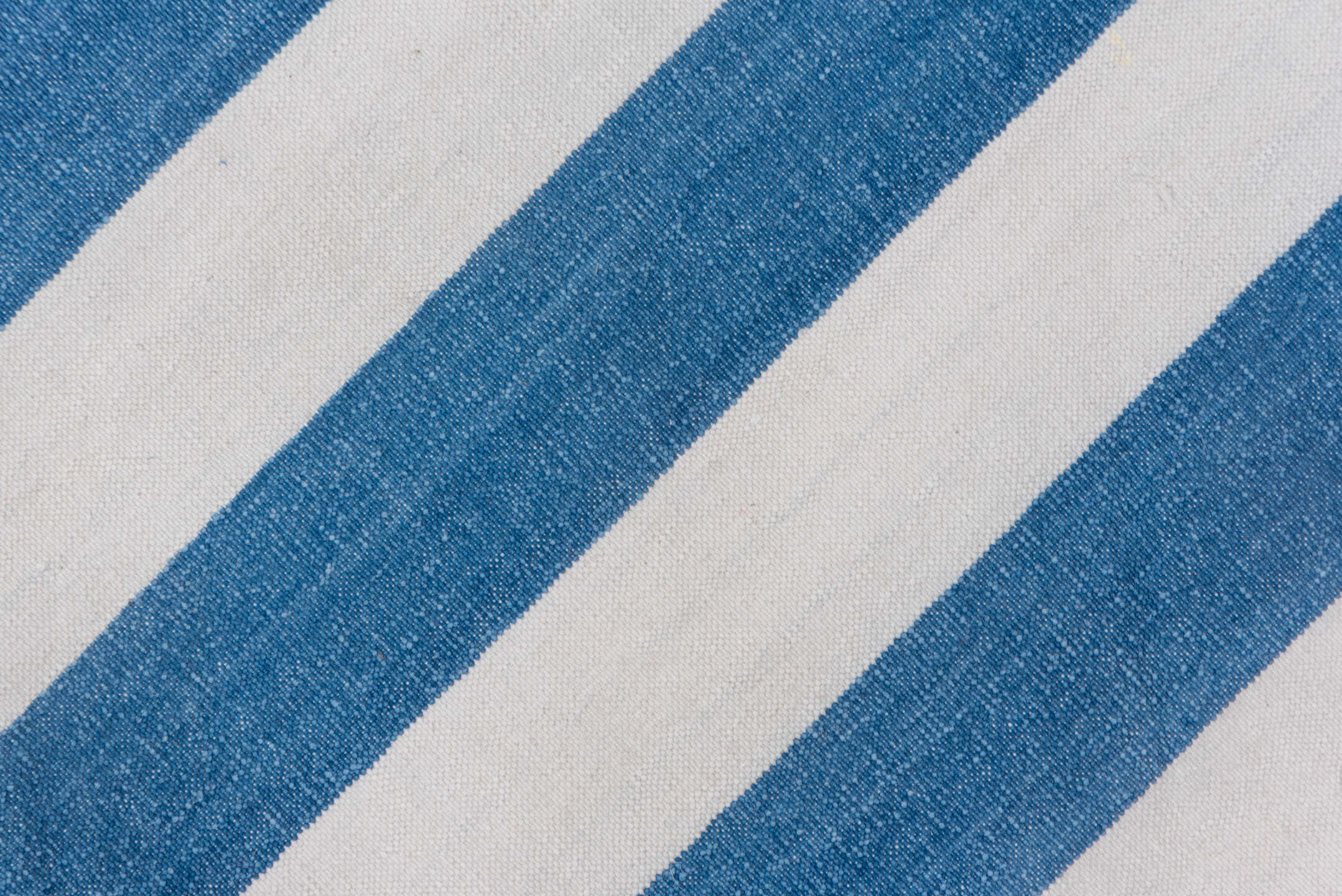 4' x 6' one-of-a-kind handmade vintage Dhurrie small size rug. Color palette: ivory, blue