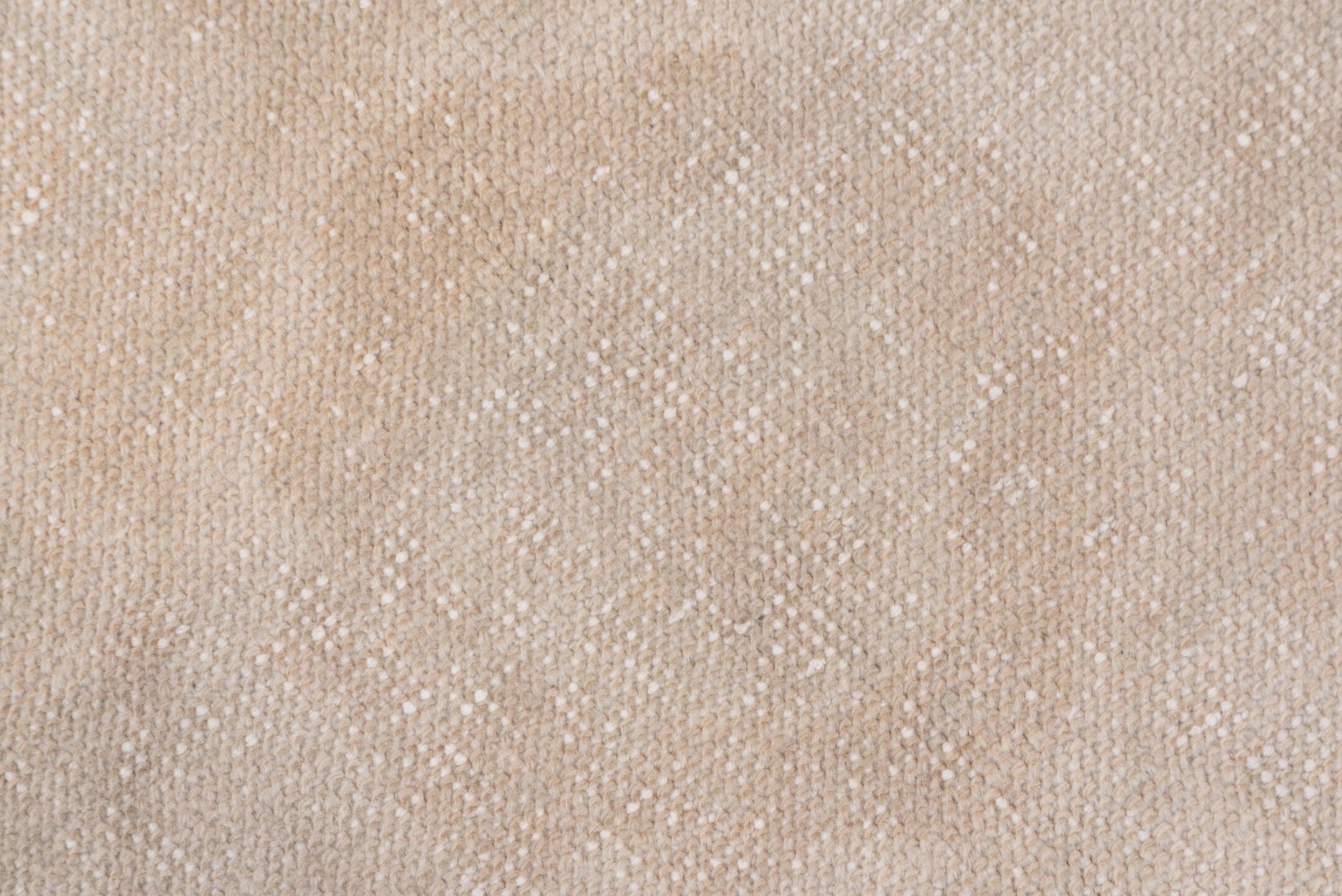 3' x 9' one-of-a-kind handmade vintage Oushak runner rug. Color palette: ivory, cream, beige, taupe, blush, gray, pink
