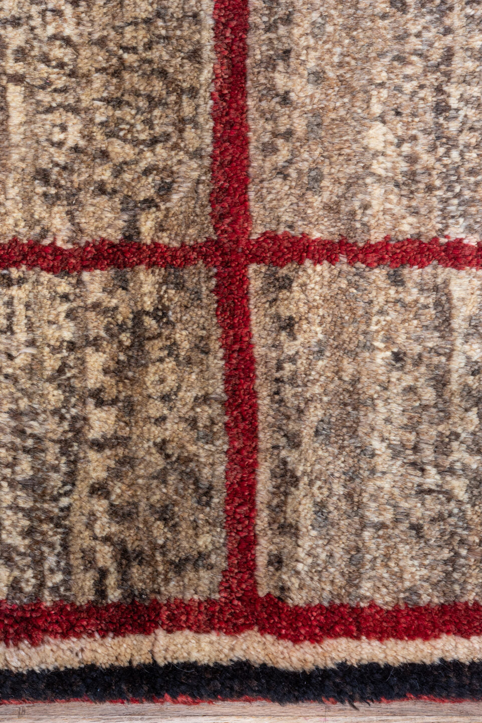 3' x 5' one-of-a-kind handmade antique Gabbe small size rug. Color palette: taupe, camel, rust, ivory, charcoal, brown