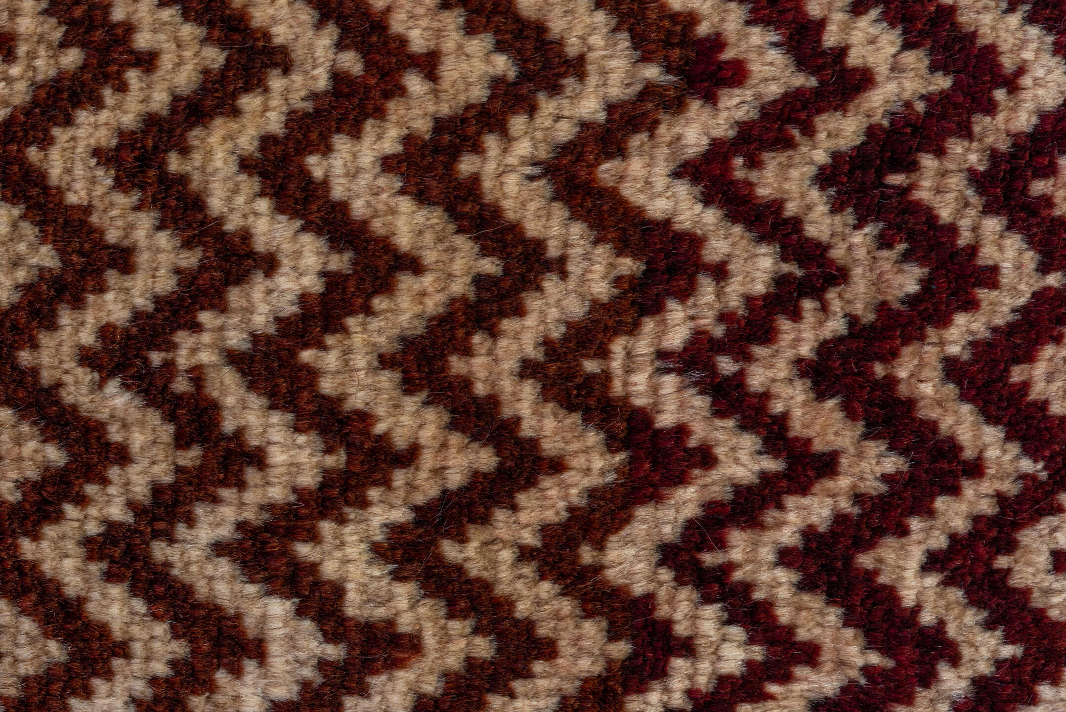 3' x 6' one-of-a-kind handmade antique Gabbe small size rug. Color palette: ivory, brown, rust, black, camel, burgundy