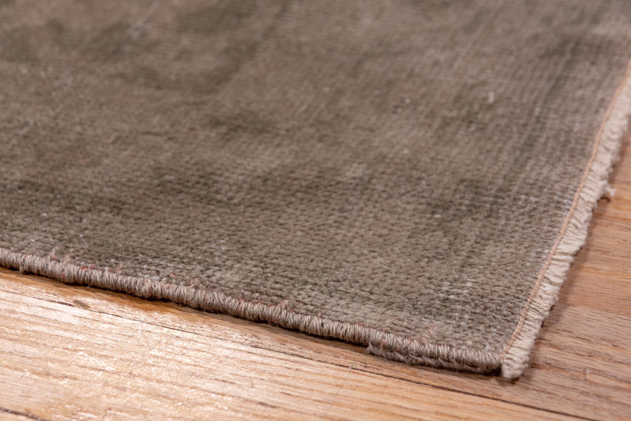 12' x 19' one-of-a-kind handmade antique Oushak oversize rug. Color palette: taupe, beige, blush, sage, ivory, gray, pink