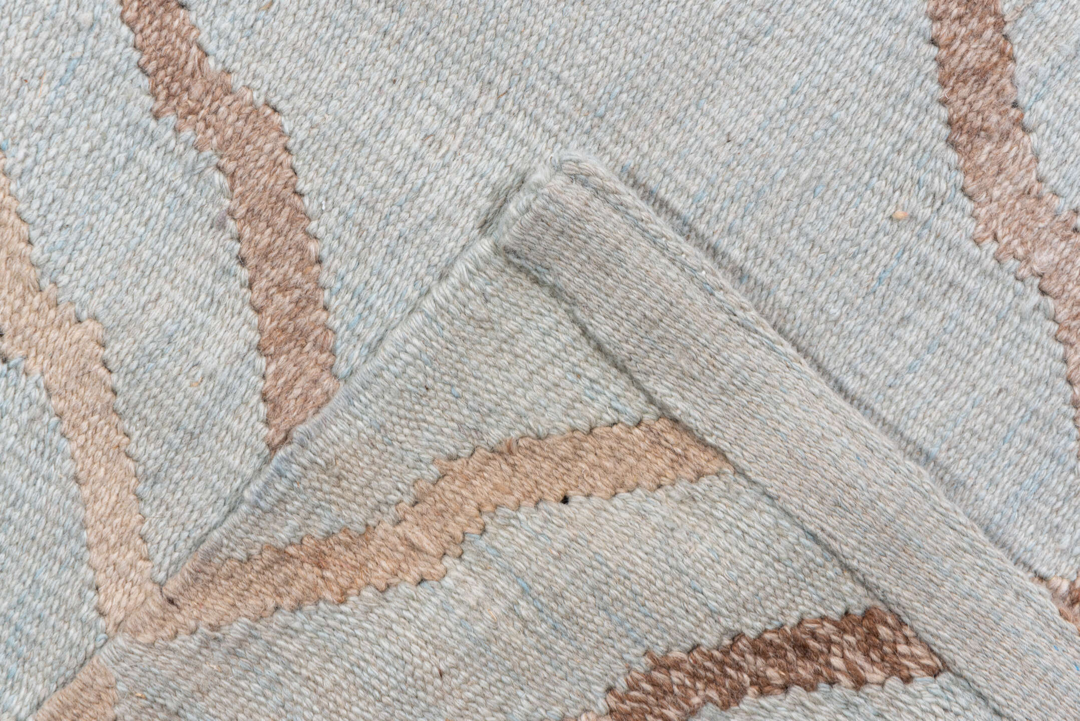 14' x 18' one-of-a-kind handmade vintage Kilim oversize rug. Color palette: ivory, taupe, beige, cream, light gray, gray