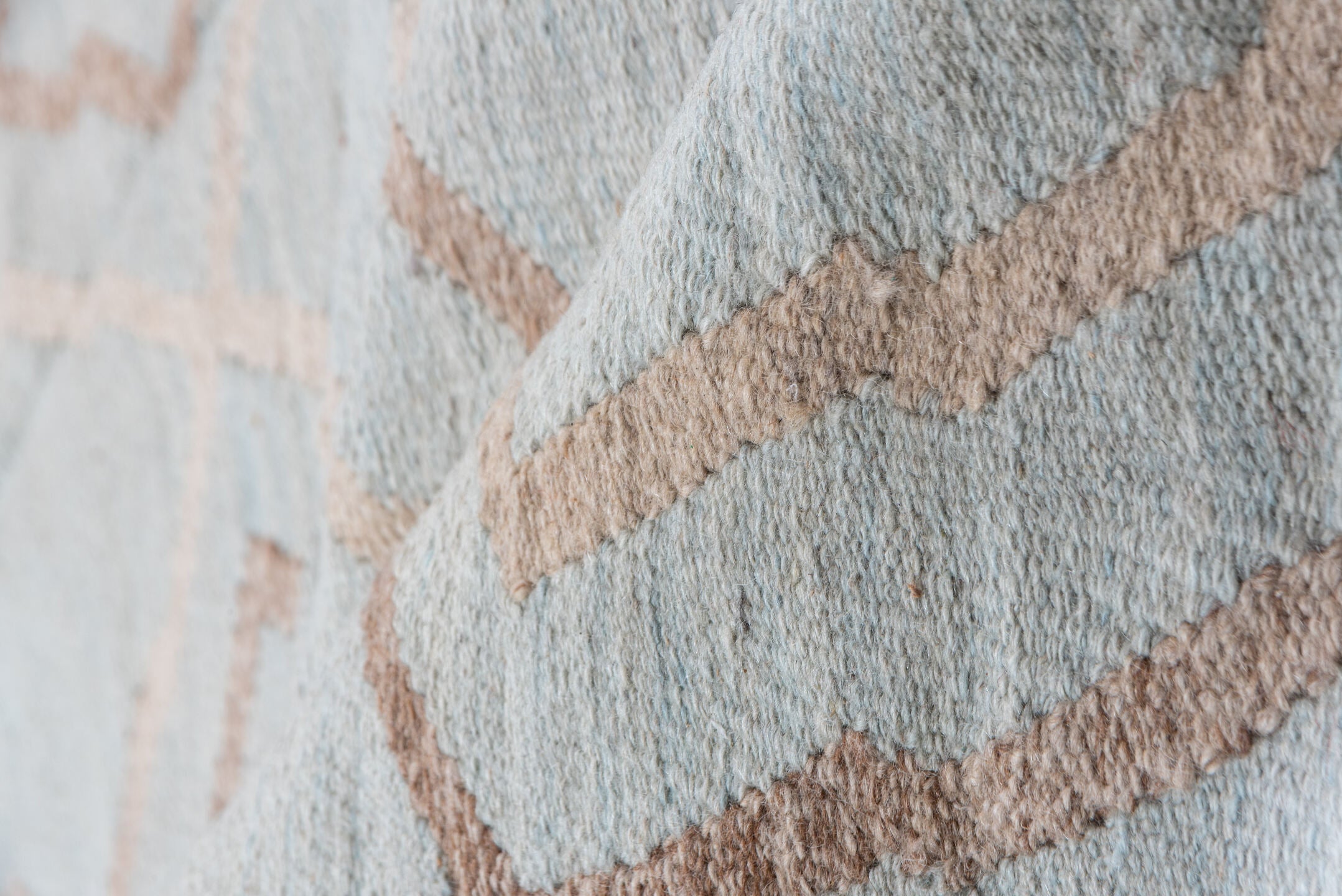 14' x 18' one-of-a-kind handmade vintage Kilim oversize rug. Color palette: ivory, taupe, beige, cream, light gray, gray