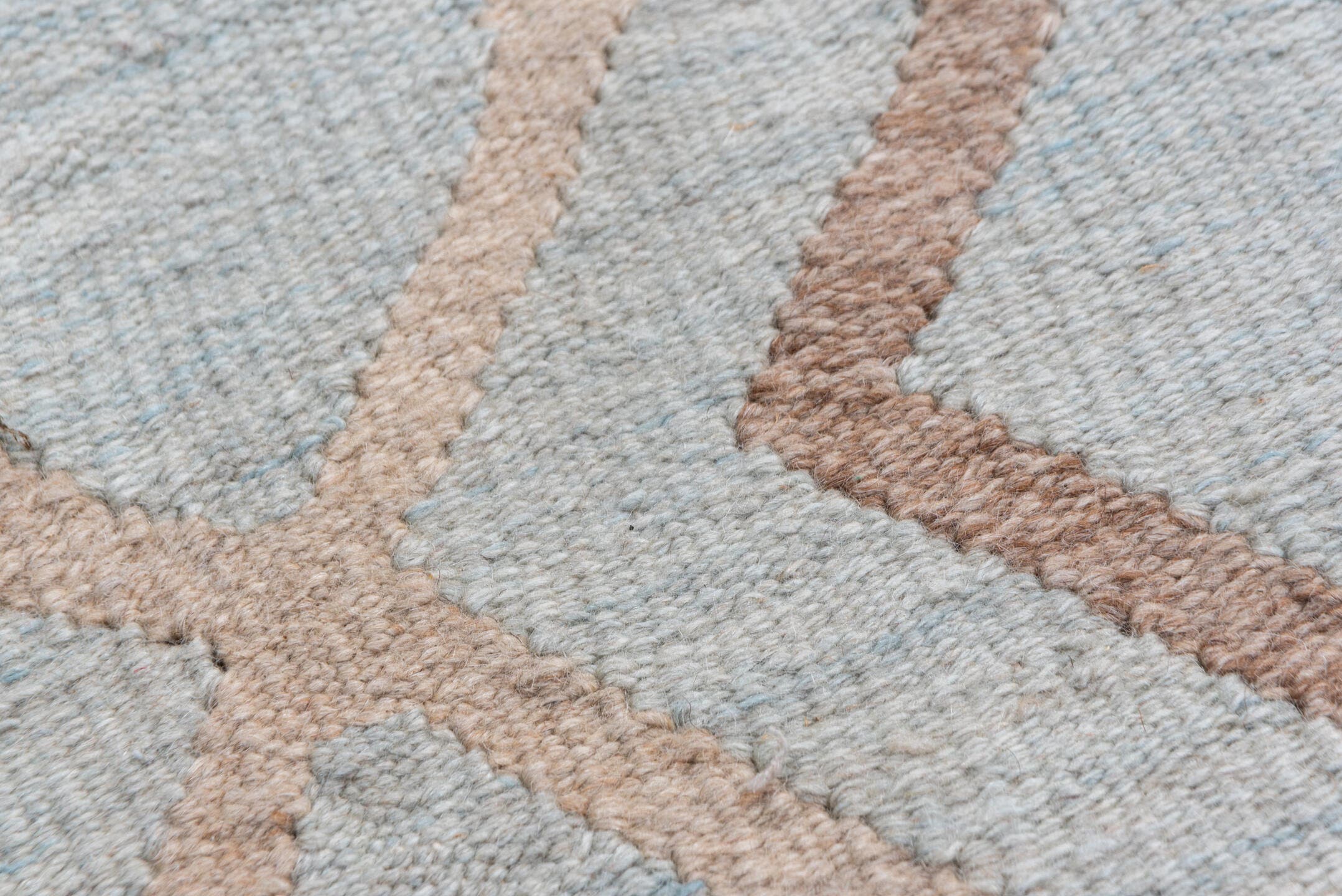 14' x 18' one-of-a-kind handmade vintage Kilim oversize rug. Color palette: ivory, taupe, beige, cream, light gray, gray