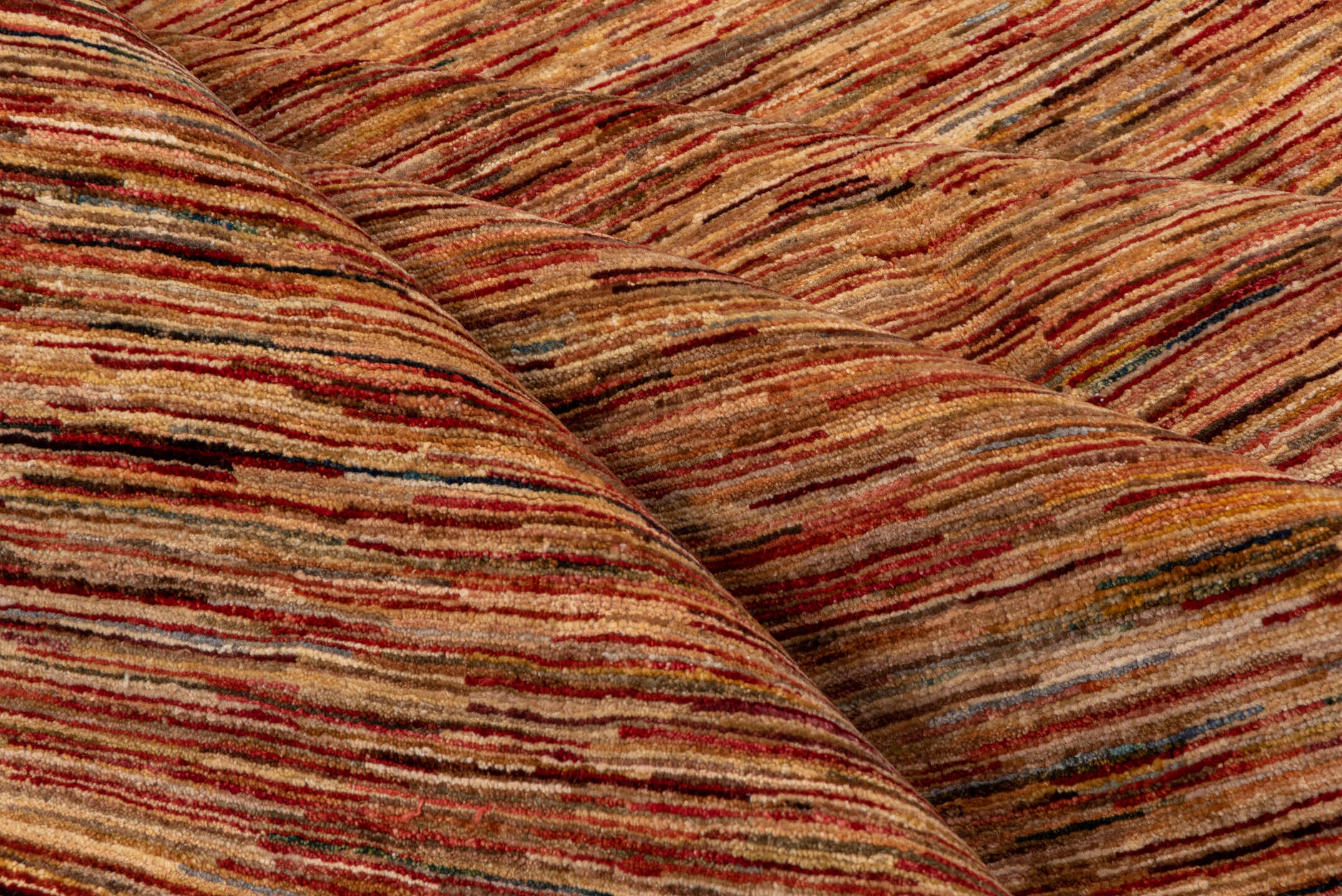 6' x 9' one-of-a-kind handmade vintage Afghan medium size rug. Color palette: camel, terra cotta, rust, beige, taupe