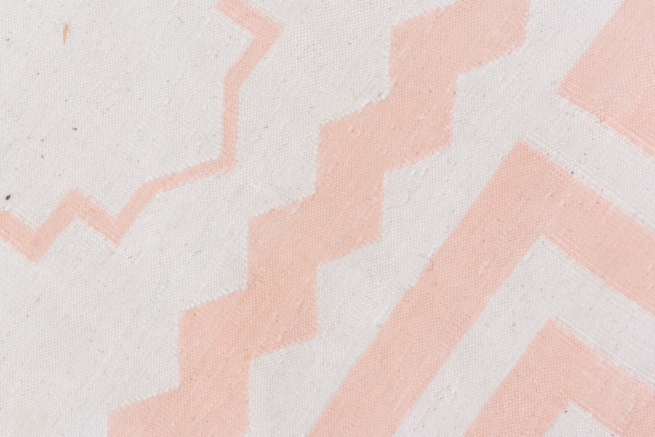 8' x 11' one-of-a-kind handmade vintage Dhurrie large size rug. Color palette: ivory, blush, aqua, pink, teal