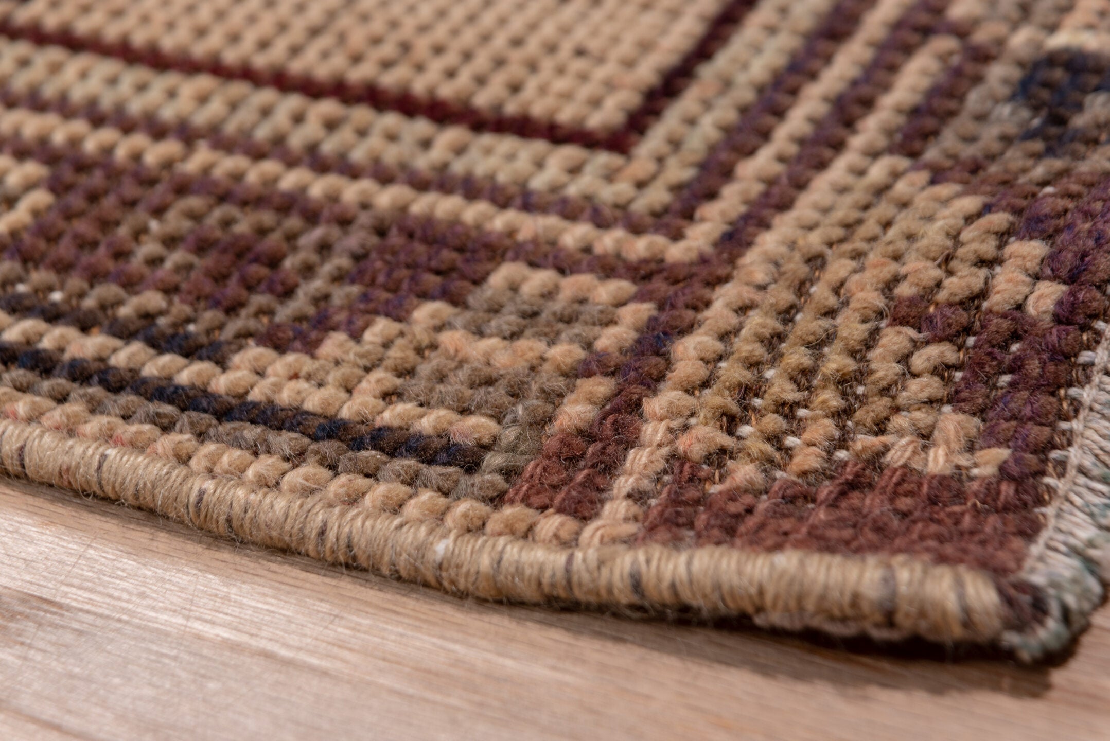 2' x 18' one-of-a-kind handmade antique Oushak runner rug. Color palette: taupe, brown, mauve, beige, gray, pink, purple