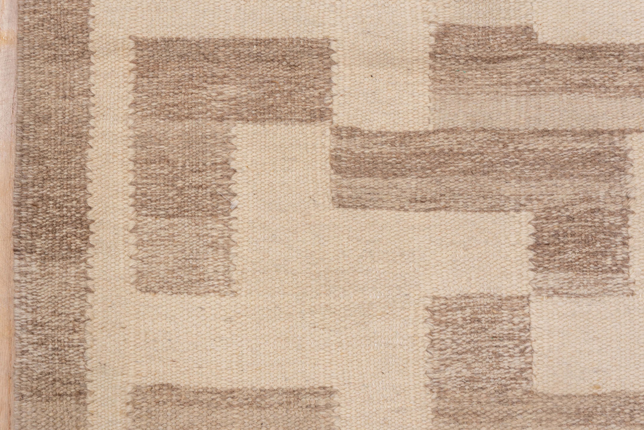 6' x 10' one-of-a-kind handmade vintage Kilim large size rug. Color palette: ivory, taupe, beige, cream, gray