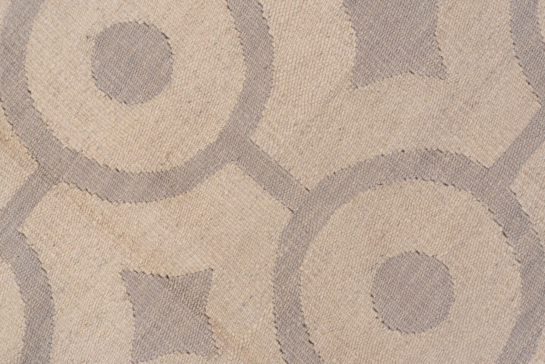 6' x 9' one-of-a-kind handmade vintage Kilim medium size rug. Color palette: ivory, taupe, beige, gray