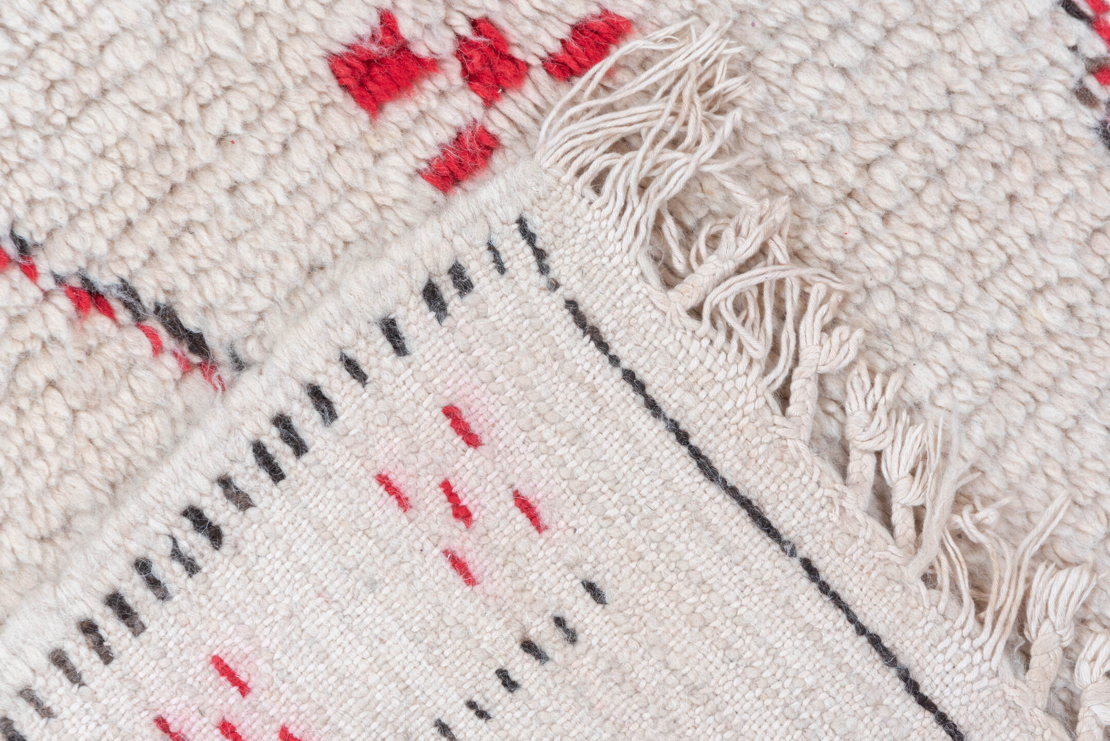 3' x 6' one-of-a-kind handmade vintage Moroccan small size rug. Color palette: dark gray, gray, light gray, linen