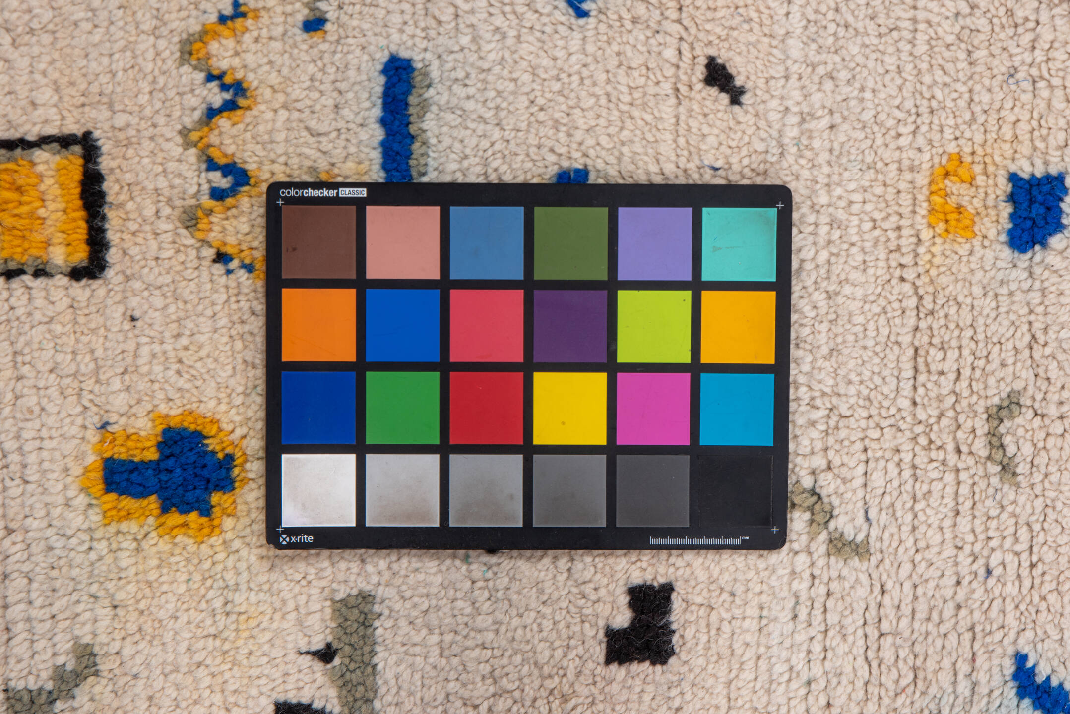 2' x 6' one-of-a-kind handmade vintage Moroccan runner rug. Color palette: antiquewhite, black, blue, brown, charcoal, gray