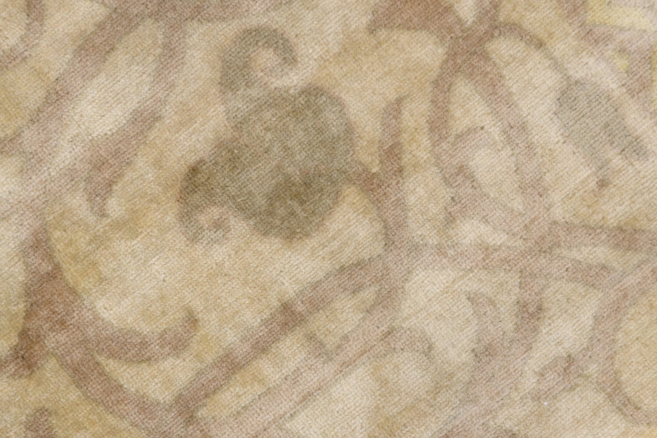 6' x 7' one-of-a-kind handmade antique Sivas rug. Color palette: beige, ivory, gold, taupe, ochre, camel, gray, brown