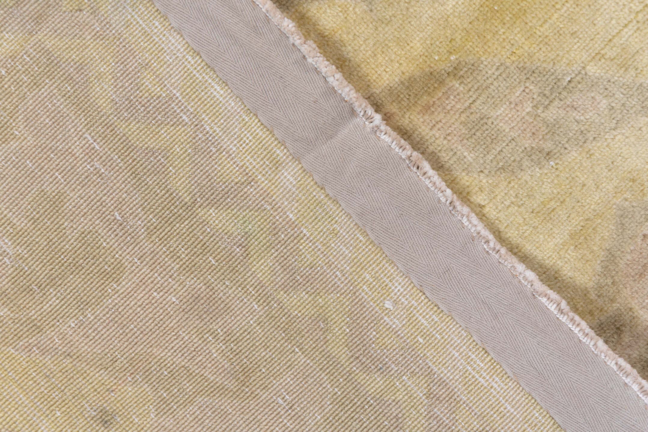 6' x 7' one-of-a-kind handmade antique Sivas rug. Color palette: beige, ivory, gold, taupe, ochre, camel, gray, brown