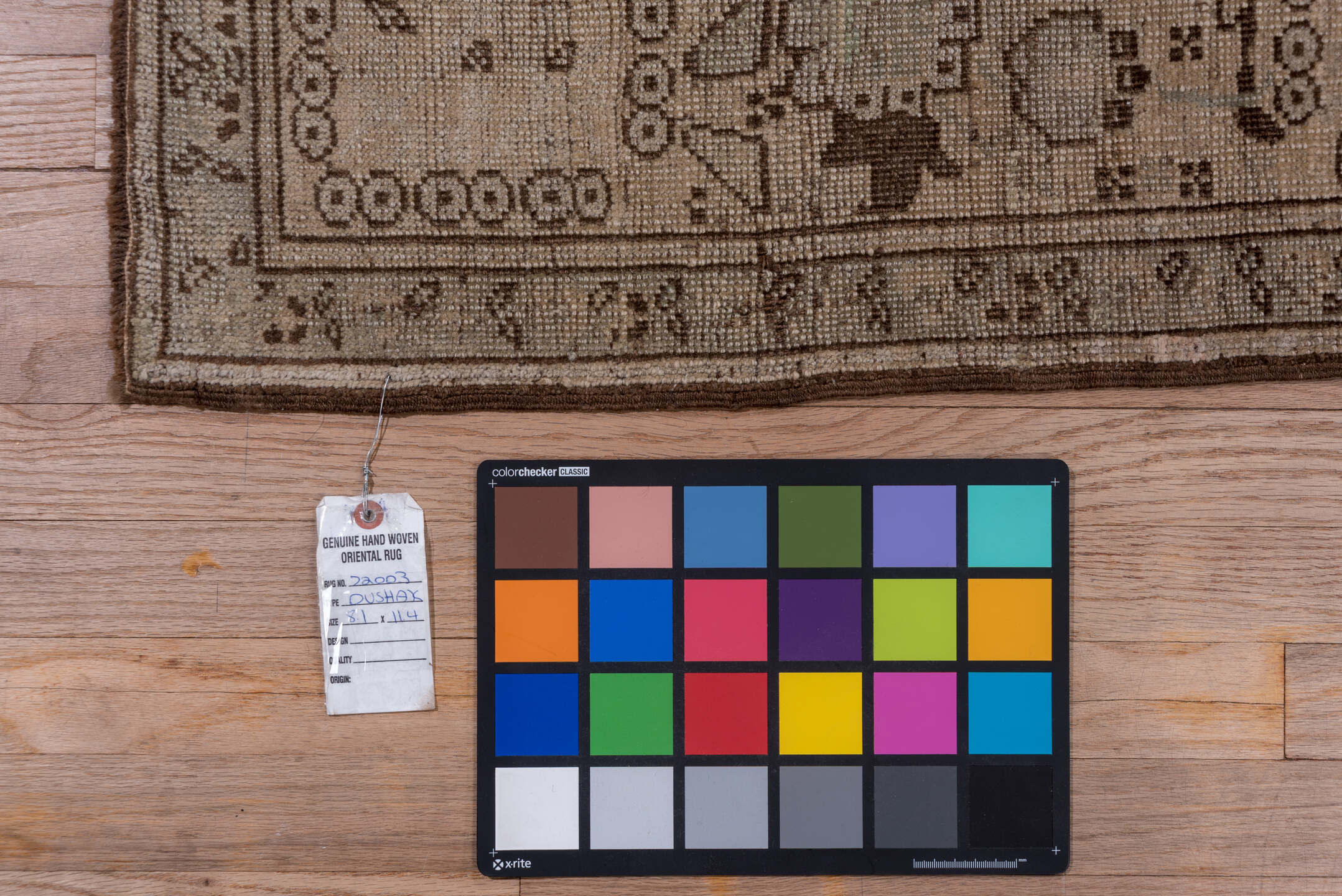 8' x 11' one-of-a-kind handmade vintage Oushak large size rug. Color palette: brown, gray, light gray, off-white, pink