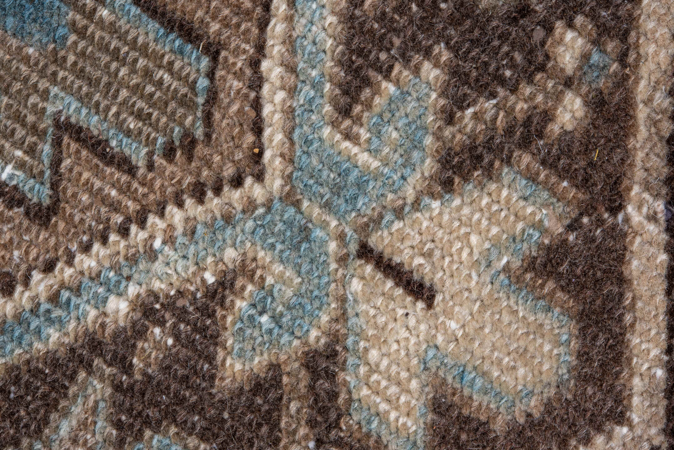 11' x 16' one-of-a-kind handmade vintage Heriz oversize rug. Color palette: blue, brown, dim gray, gray, light gray