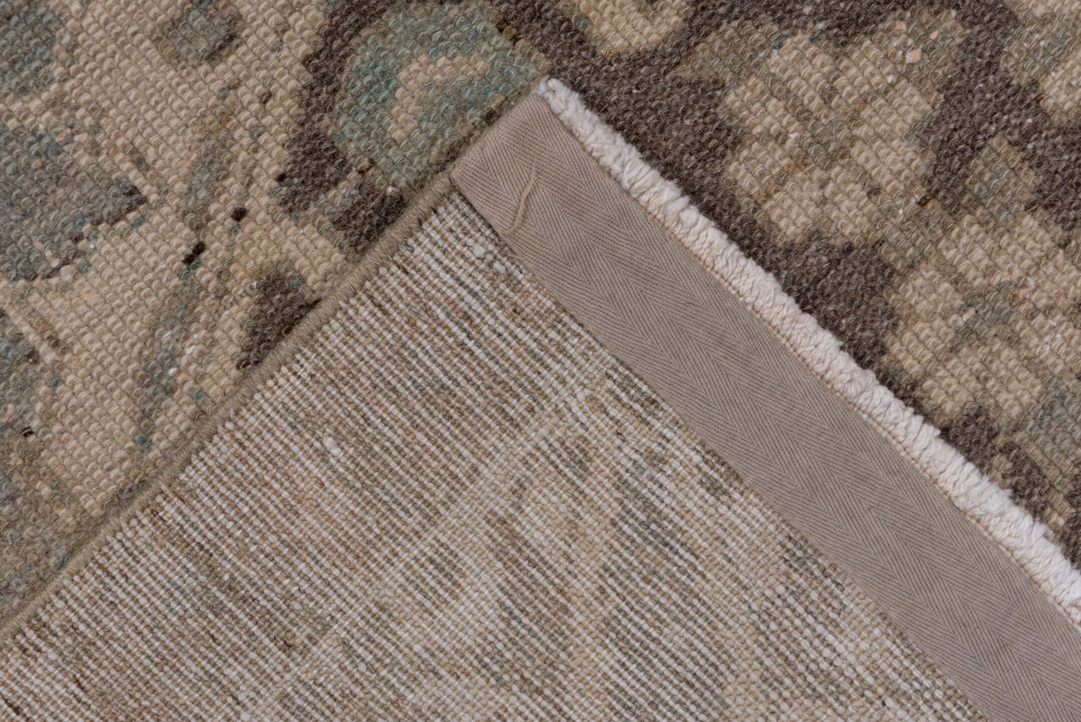 5' x 9' one-of-a-kind handmade antique Baktiary medium size rug. Color palette: taupe, ivory, slate, charcoal, camel