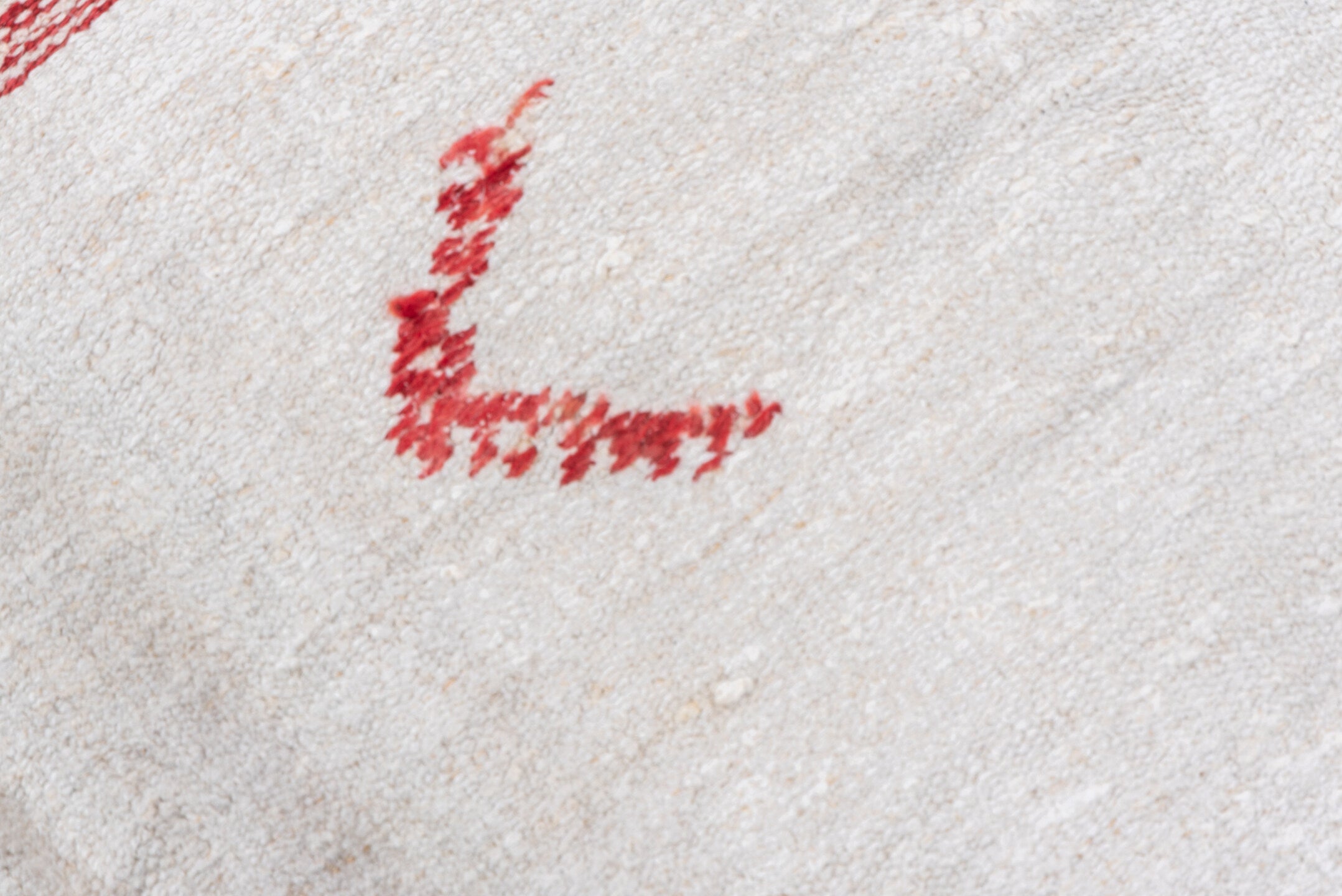 5' x 12' one-of-a-kind handmade vintage Hemp Kilim rug. Color palette: brown, floral white, gainsboro, ghost white, gray