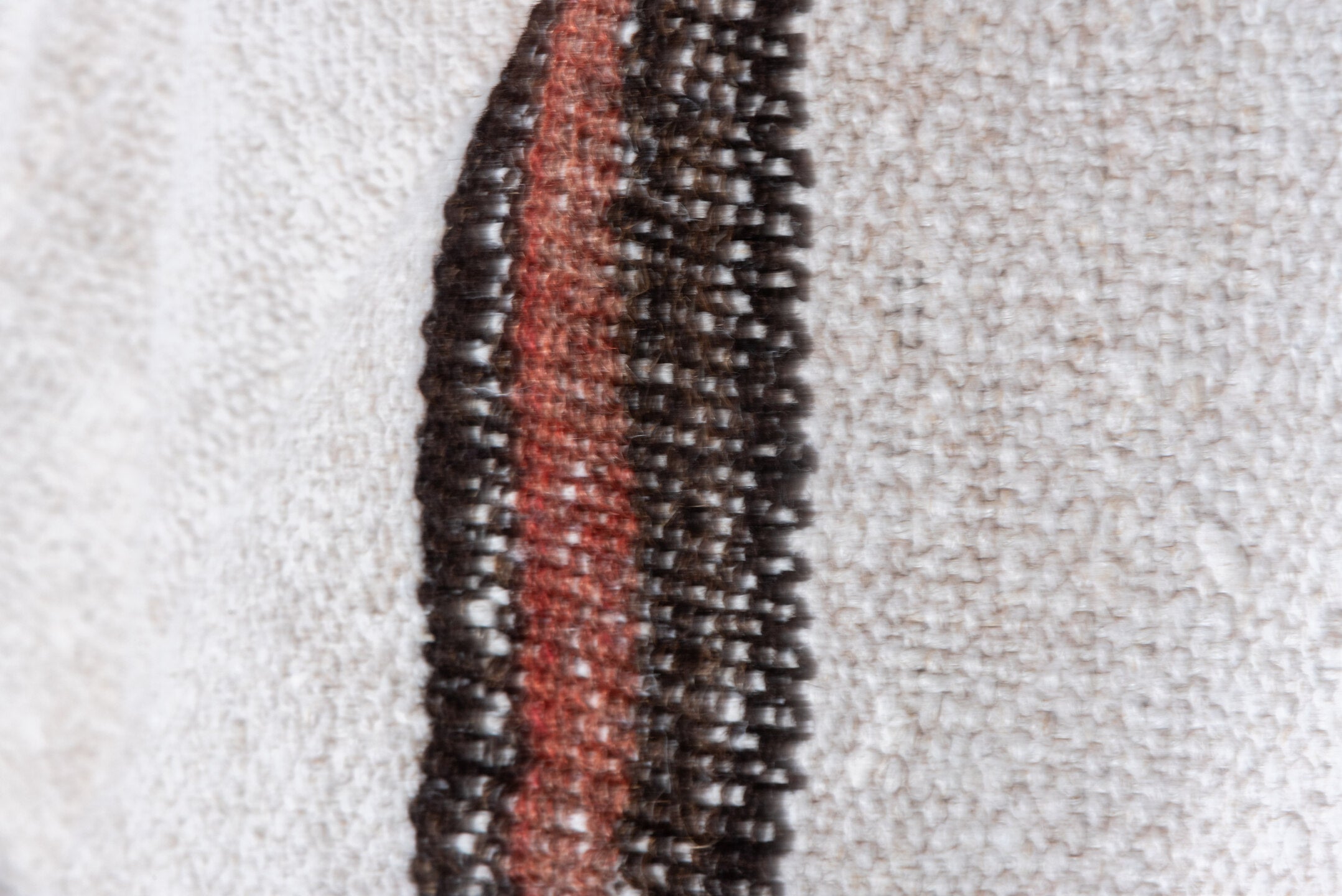 5' x 10' one-of-a-kind handmade vintage Hemp Kilim medium size rug. Color palette: ivory, cream, charcoal, rust, brown, gray