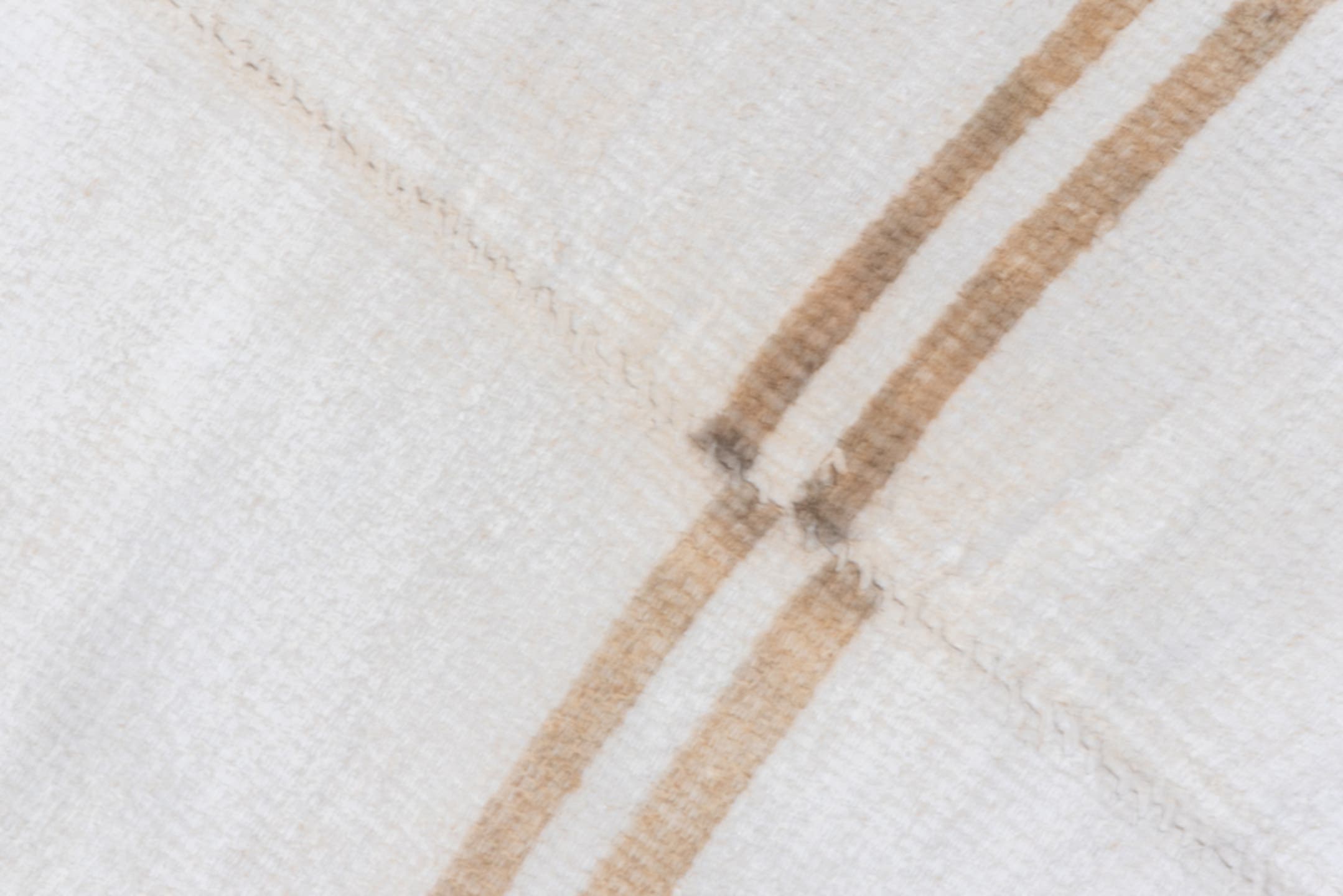 5' x 14' one-of-a-kind handmade vintage Hemp Kilim rug. Color palette: ivory, cream, camel, taupe, burgundy, charcoal, beige