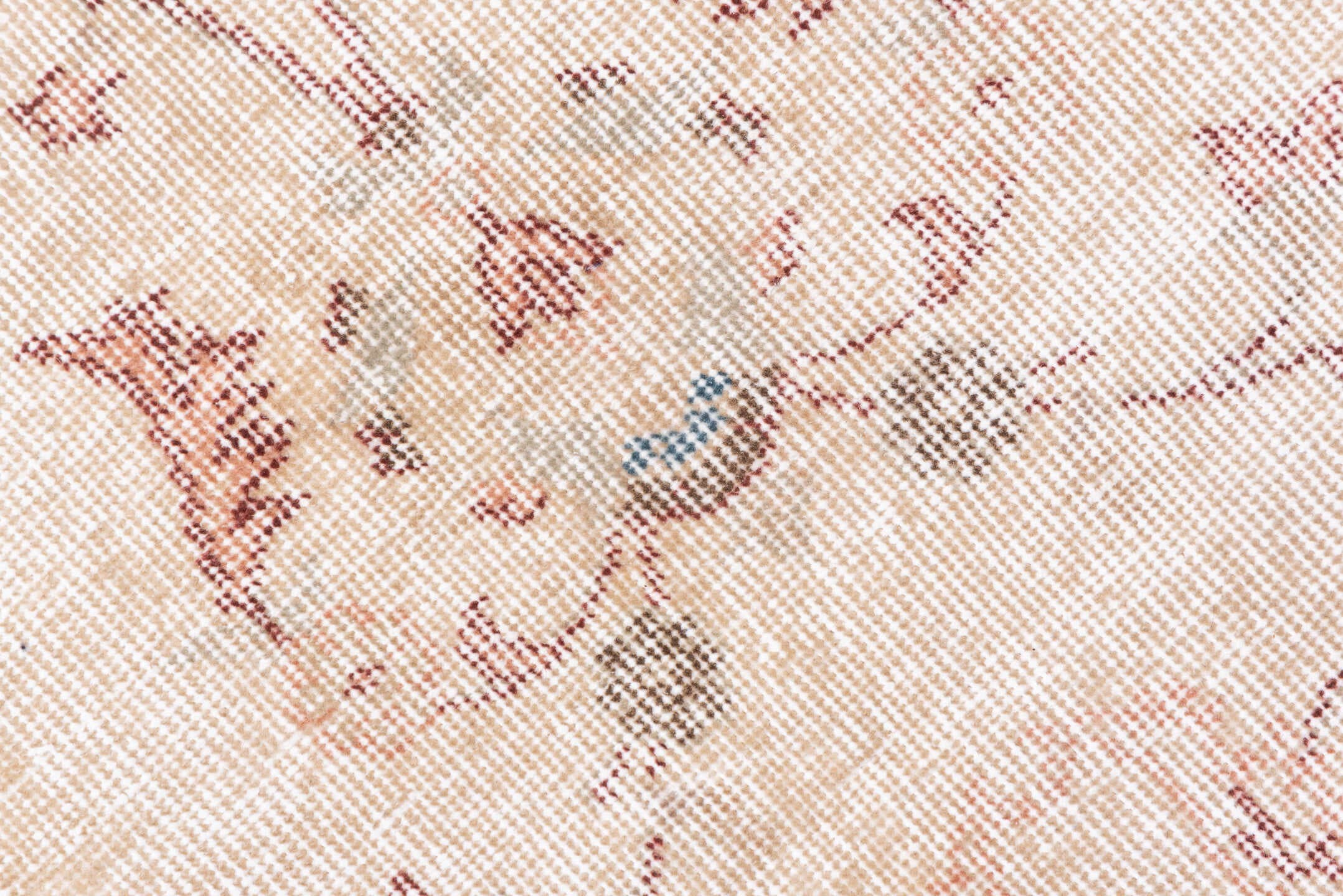 6' x 10' one-of-a-kind handmade antique Sparta large size rug. Color palette: ivory, blush, dusty rose, pale blue, cream