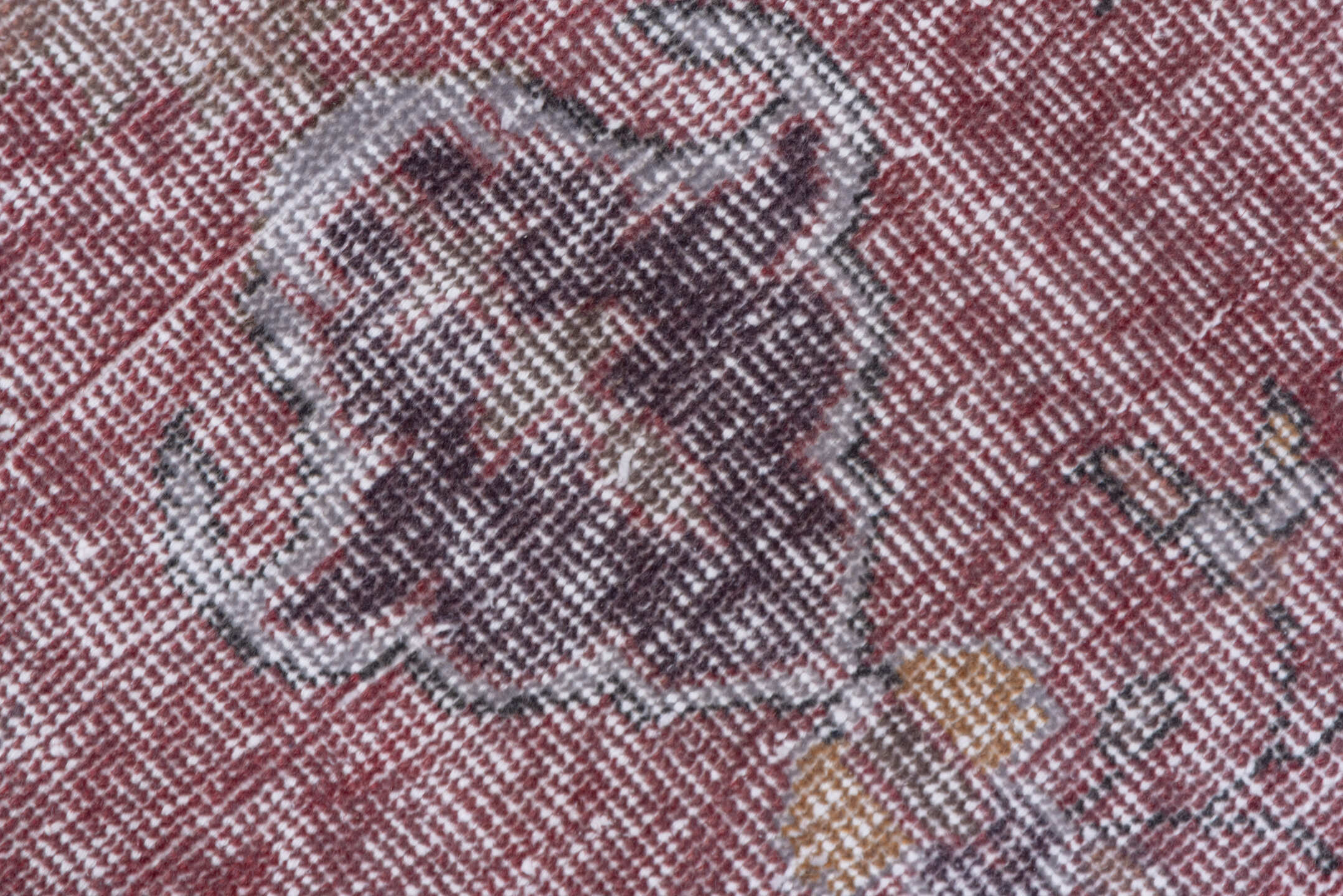 5' x 8' one-of-a-kind handmade antique Sparta medium size rug. Color palette: rose, ivory, taupe, charcoal, dusty mauve
